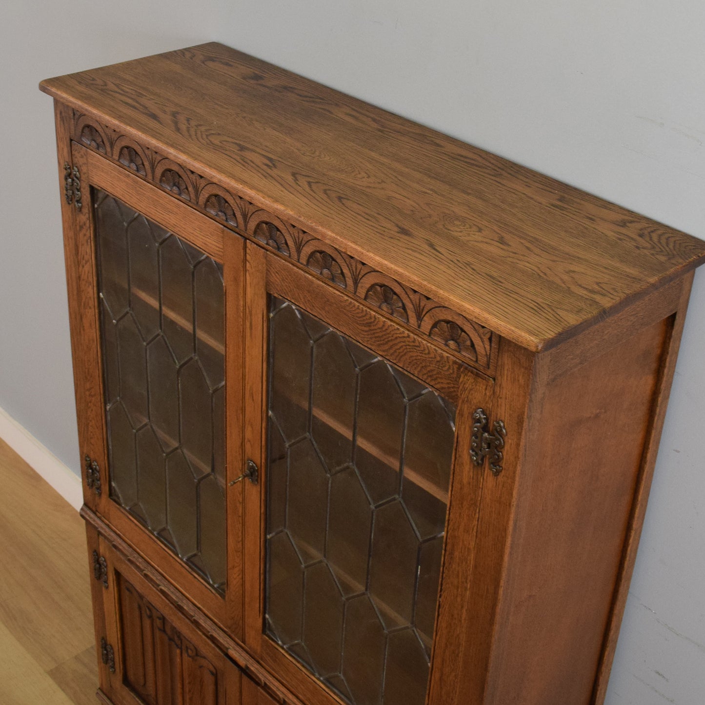 Oak Glazed Bookcase