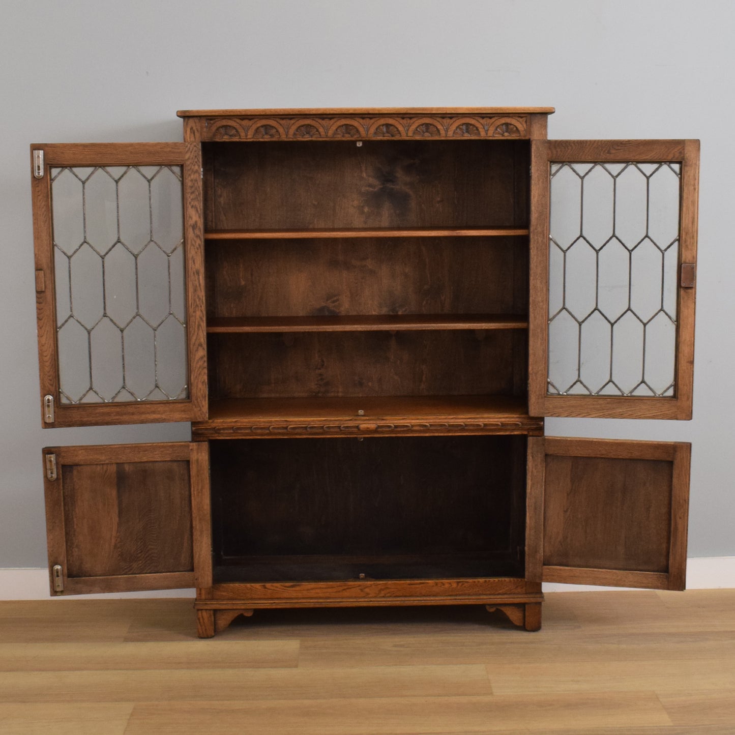 Oak Glazed Bookcase