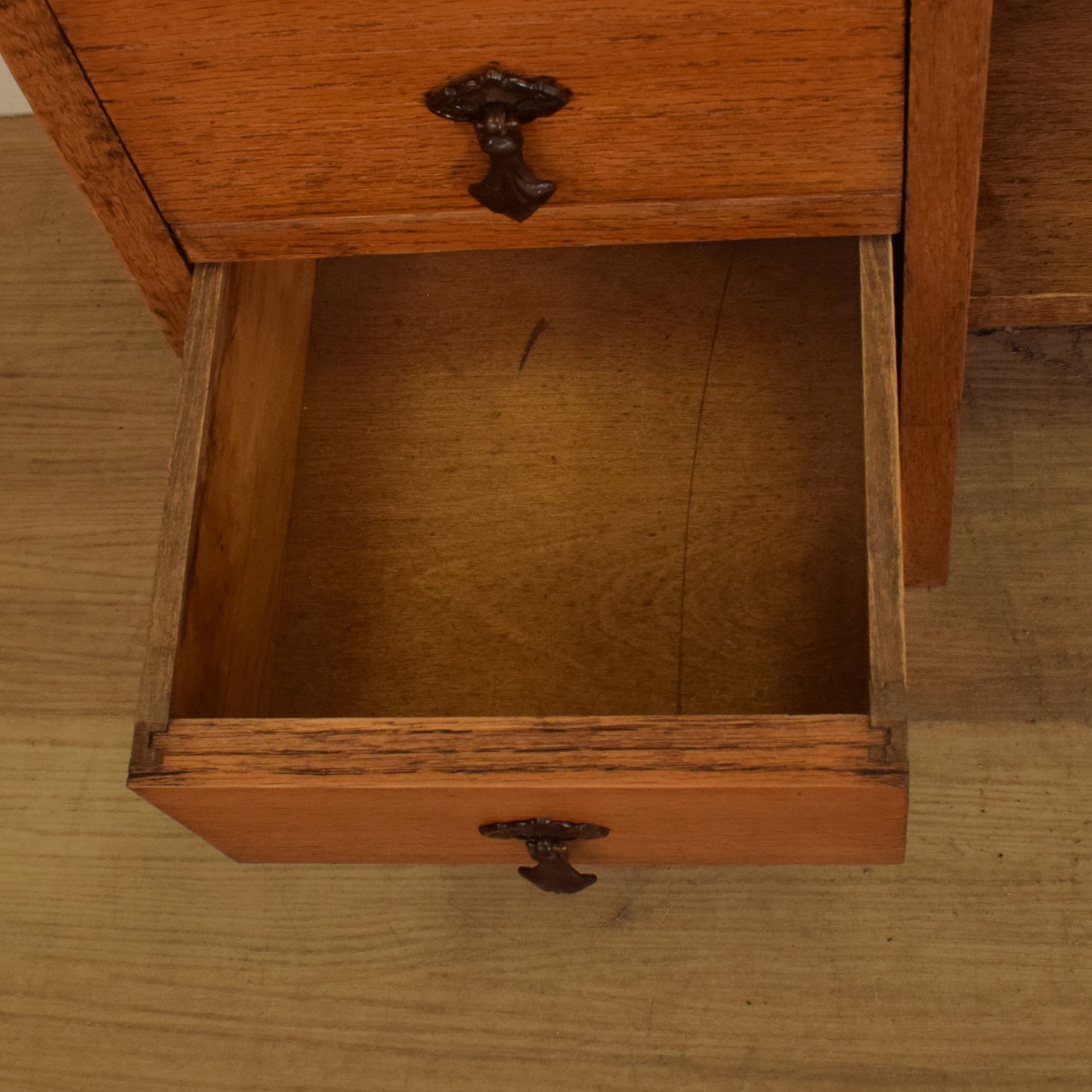 Oak Side-By-Side Bureau Bookcase