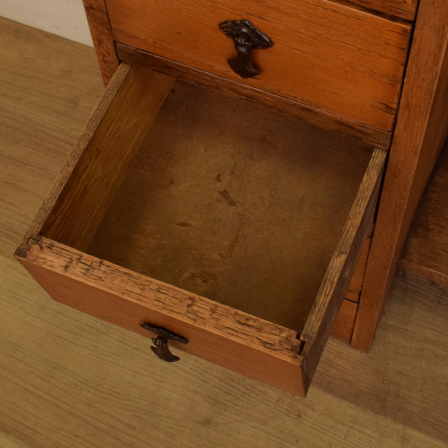 Oak Side-By-Side Bureau Bookcase