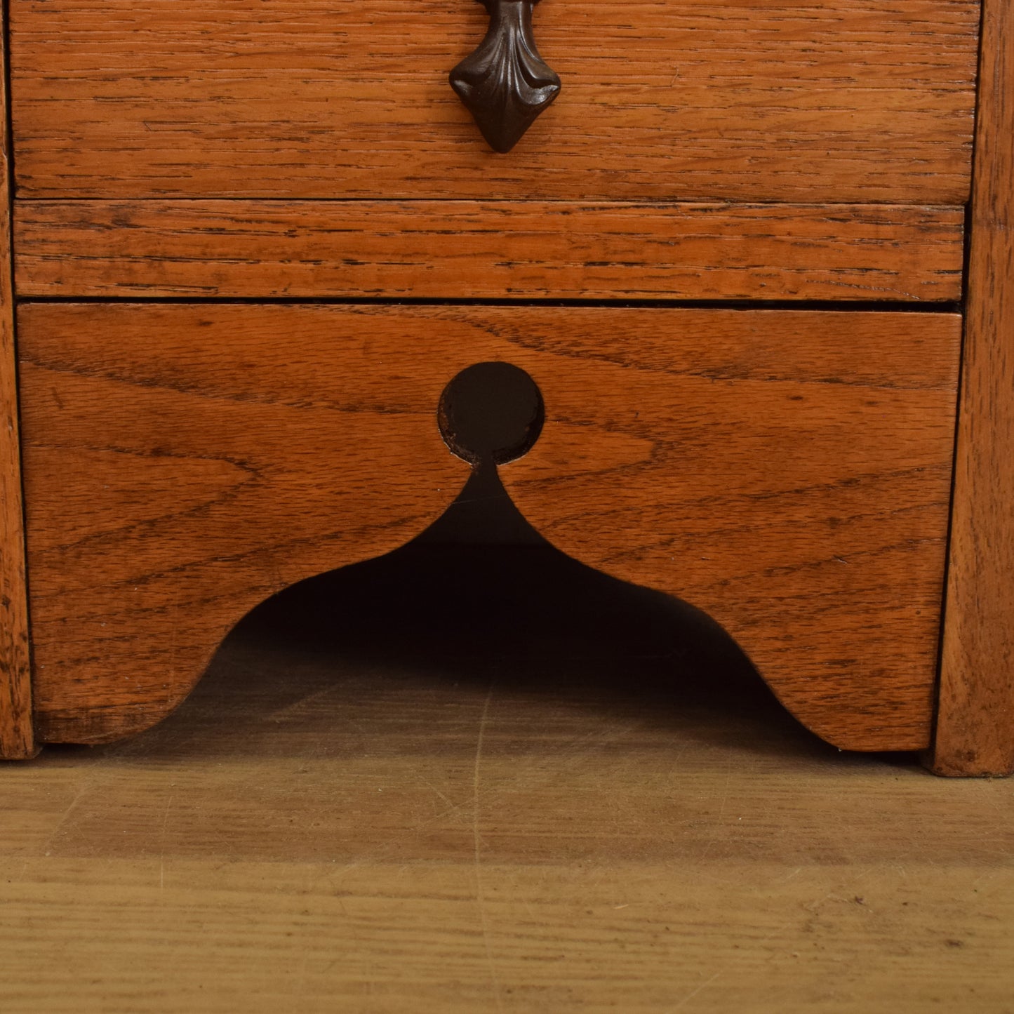 Oak Side-By-Side Bureau Bookcase