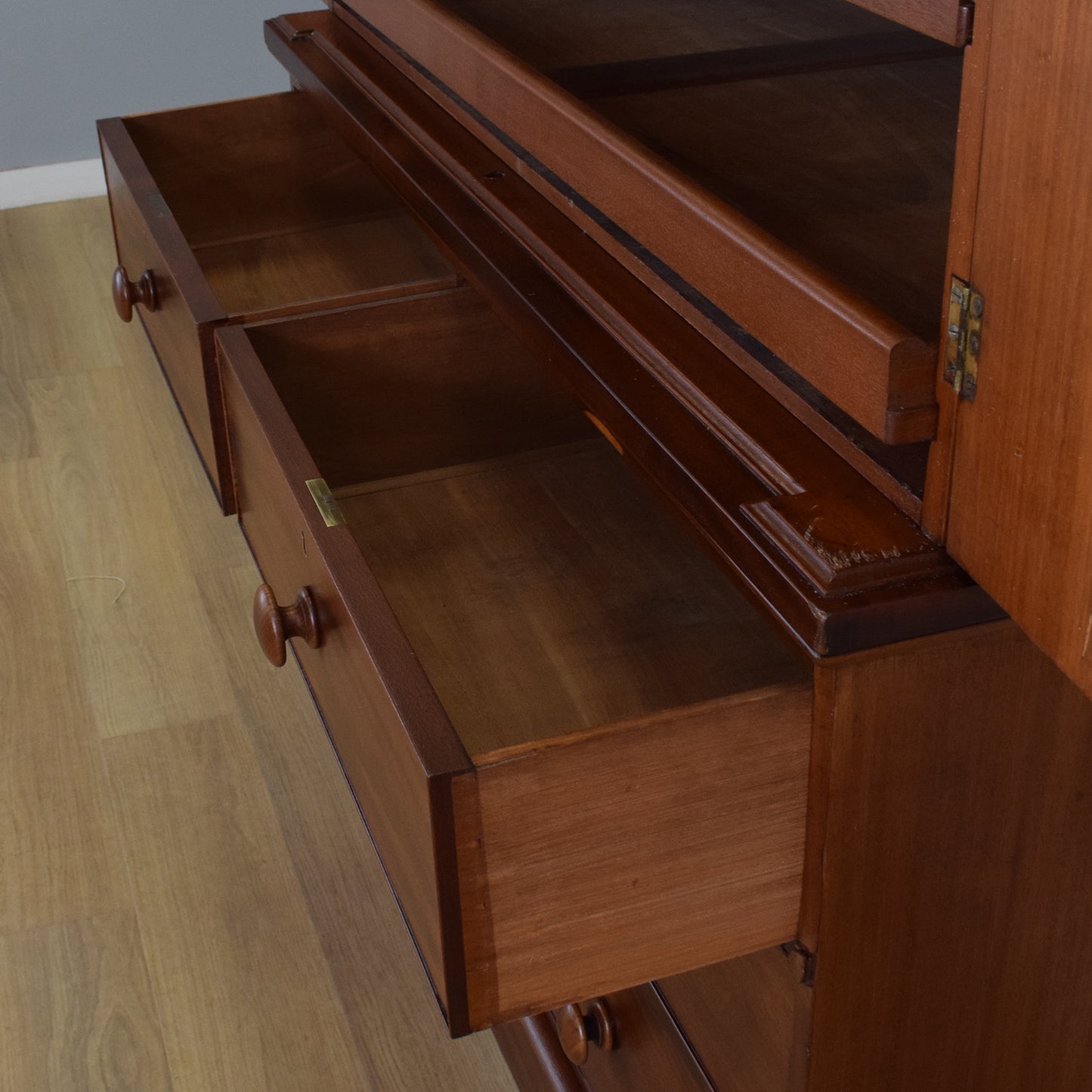 Large Mahogany Linen Press
