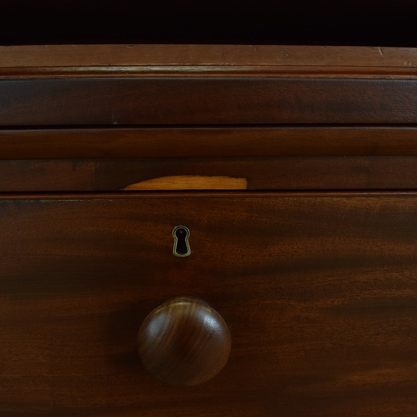 Large Mahogany Linen Press