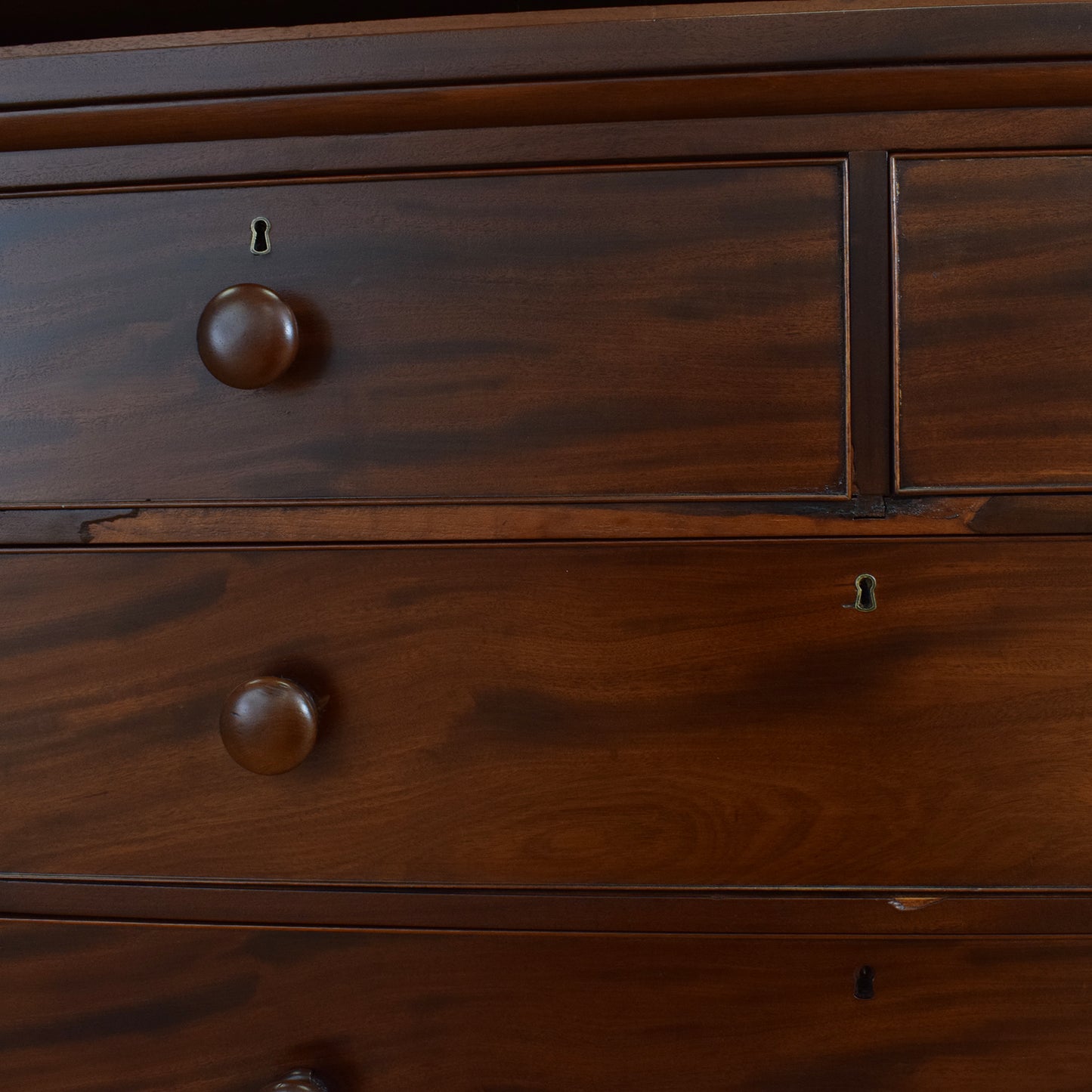 Large Mahogany Linen Press