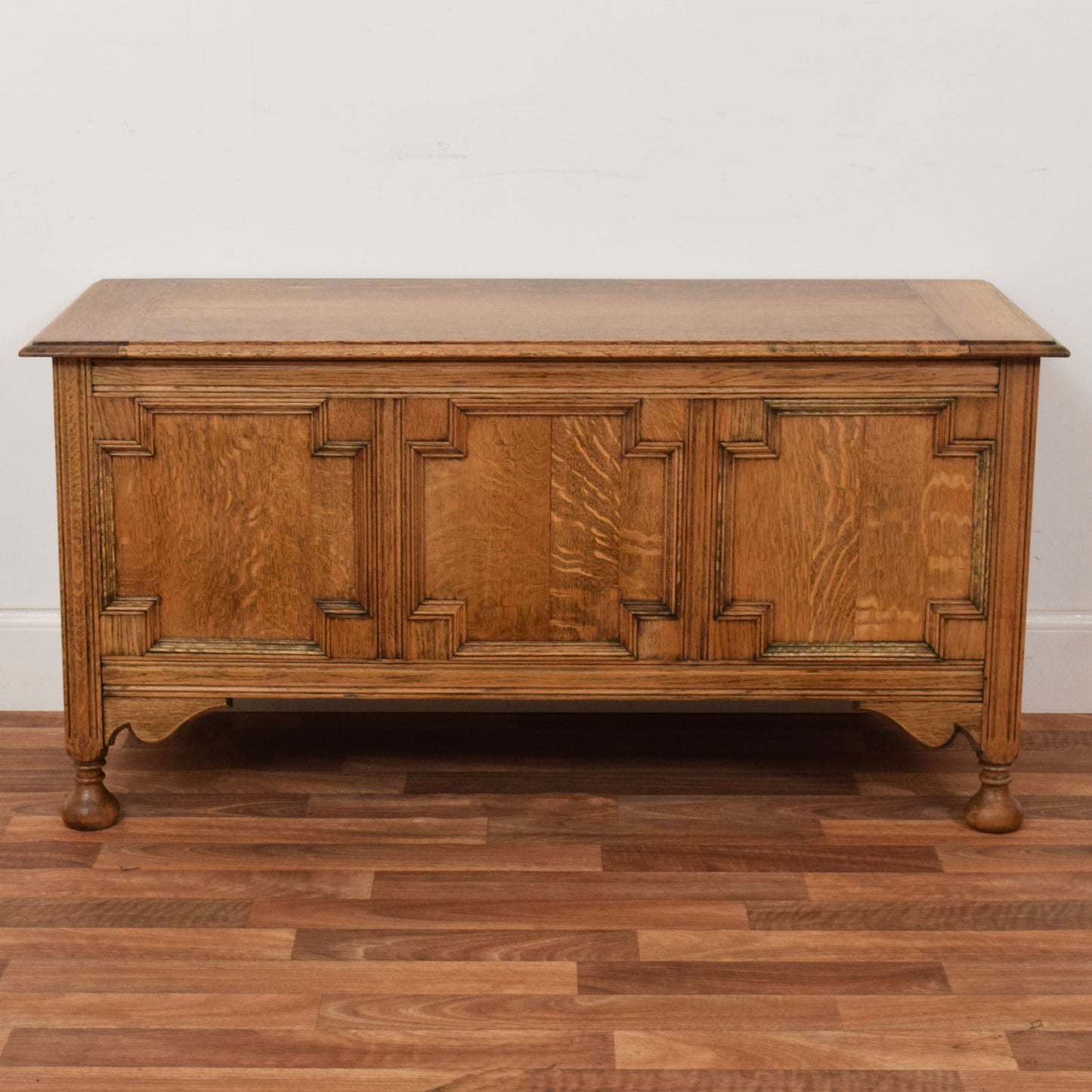 Carved Oak Blanket Box