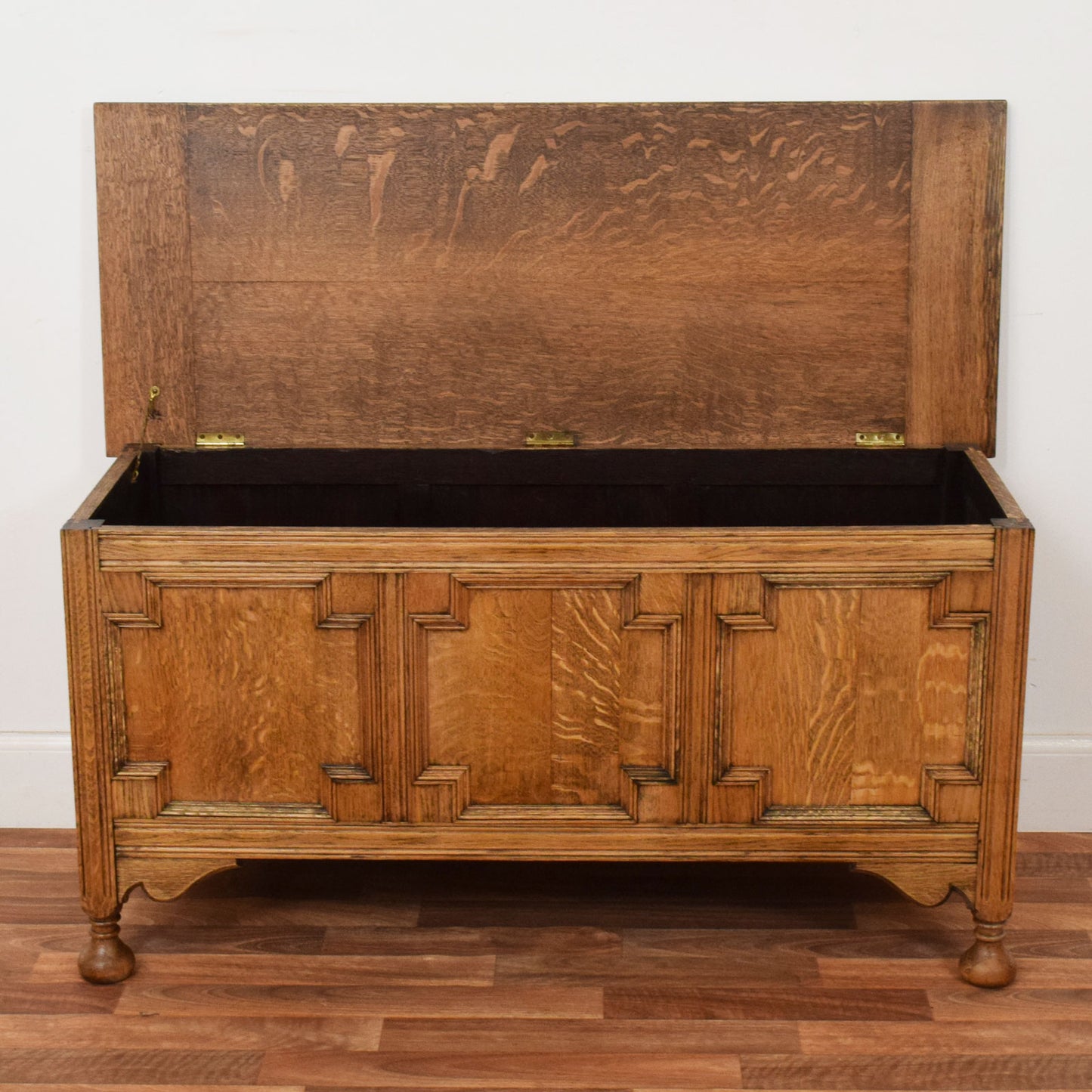 Carved Oak Blanket Box
