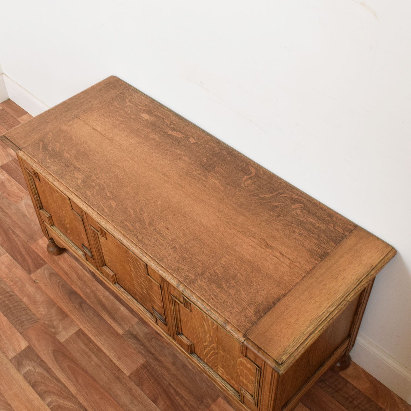 Carved Oak Blanket Box