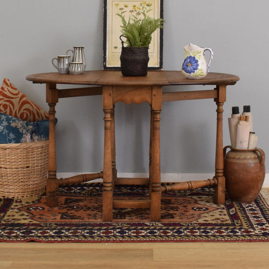 Oak Drop-Leaf Table