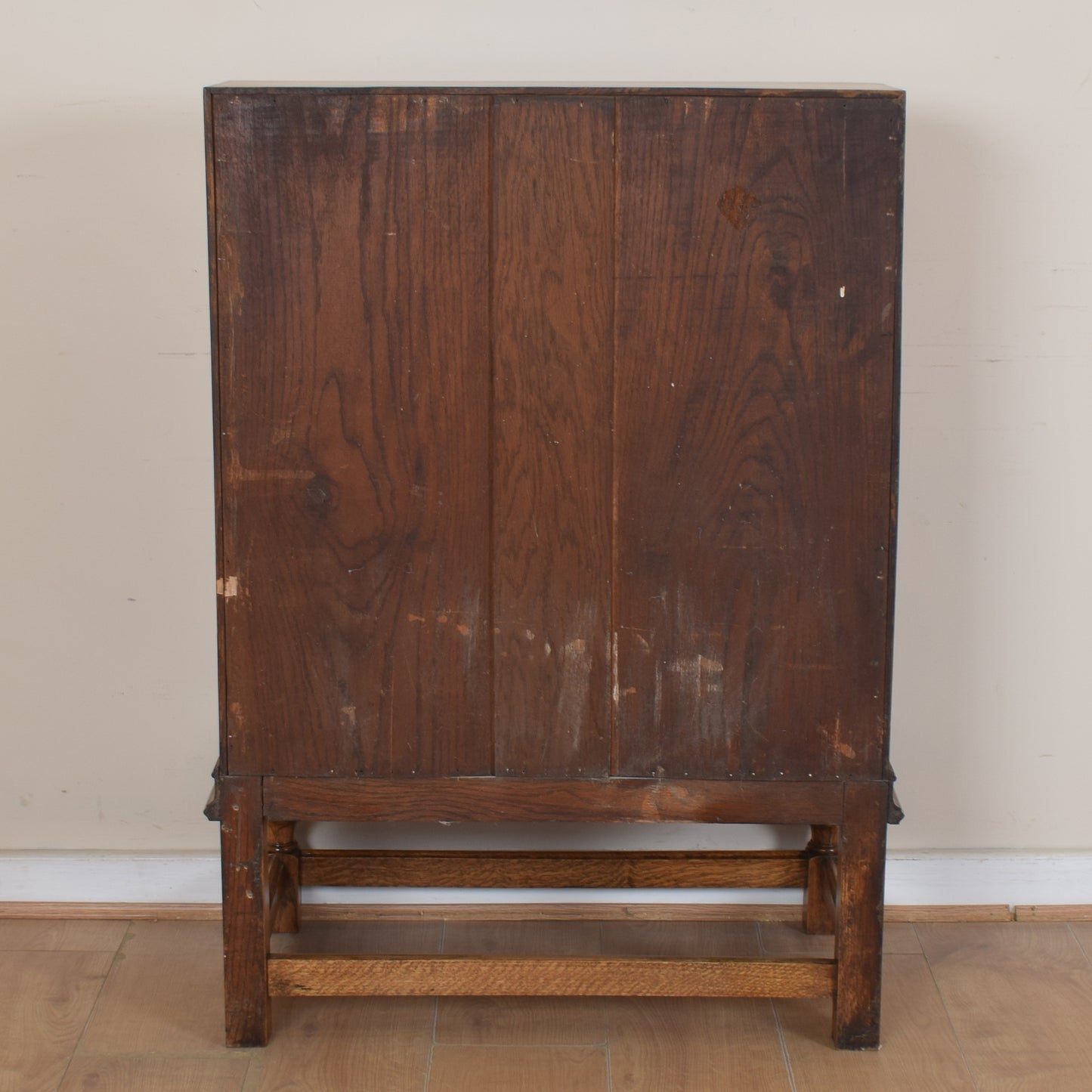 Ornate Unusual Oak Bureau