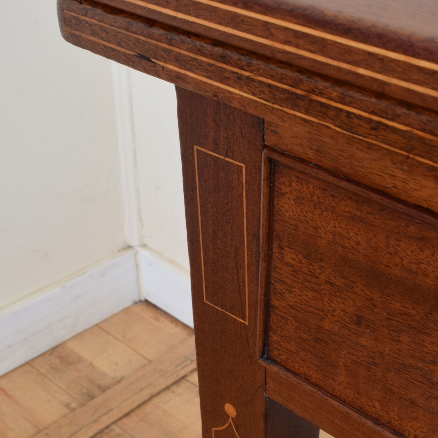 Inlaid Folding Console Table