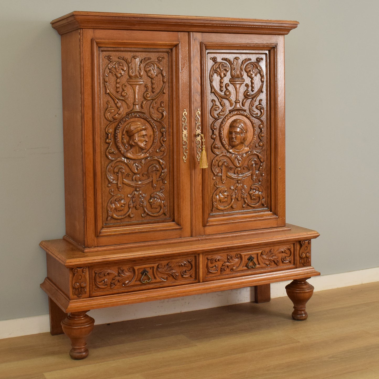 Carved Oak Cabinet