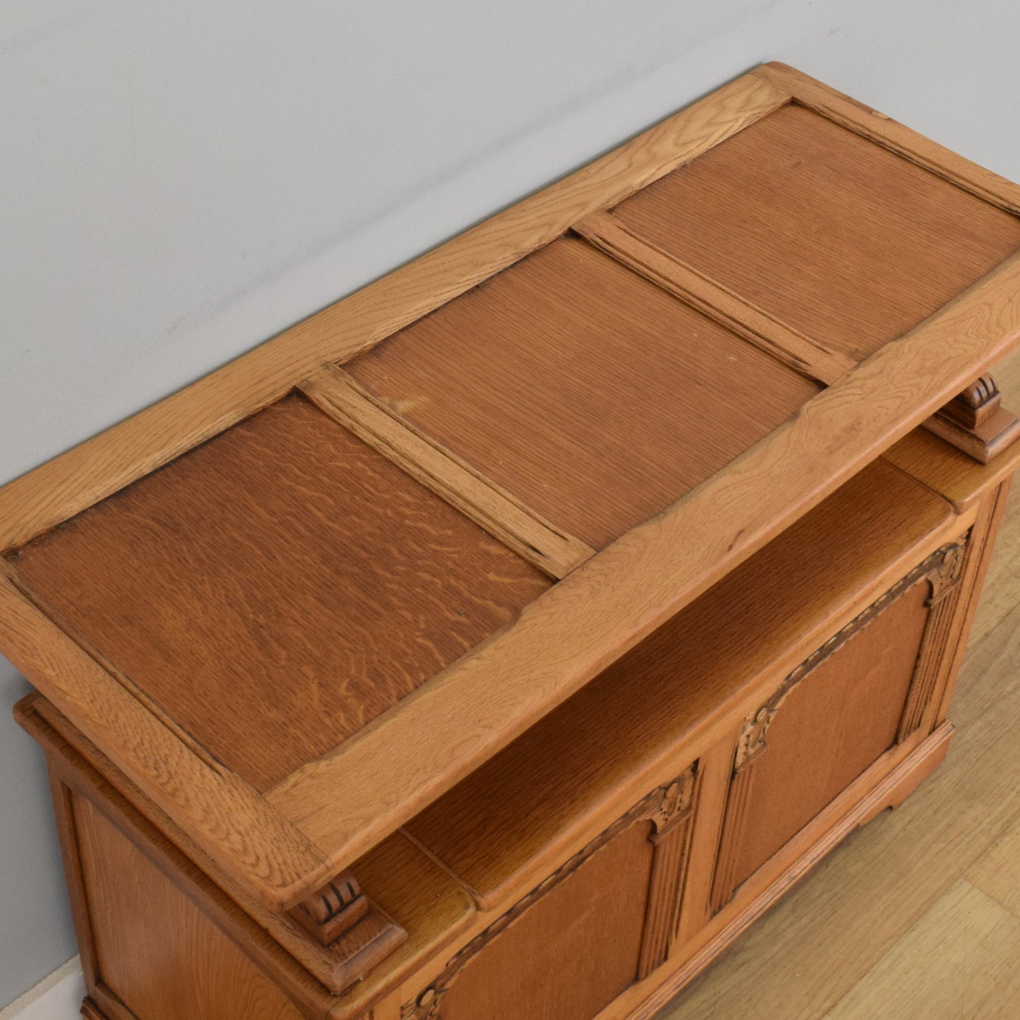 Refinished Oak Monks Bench