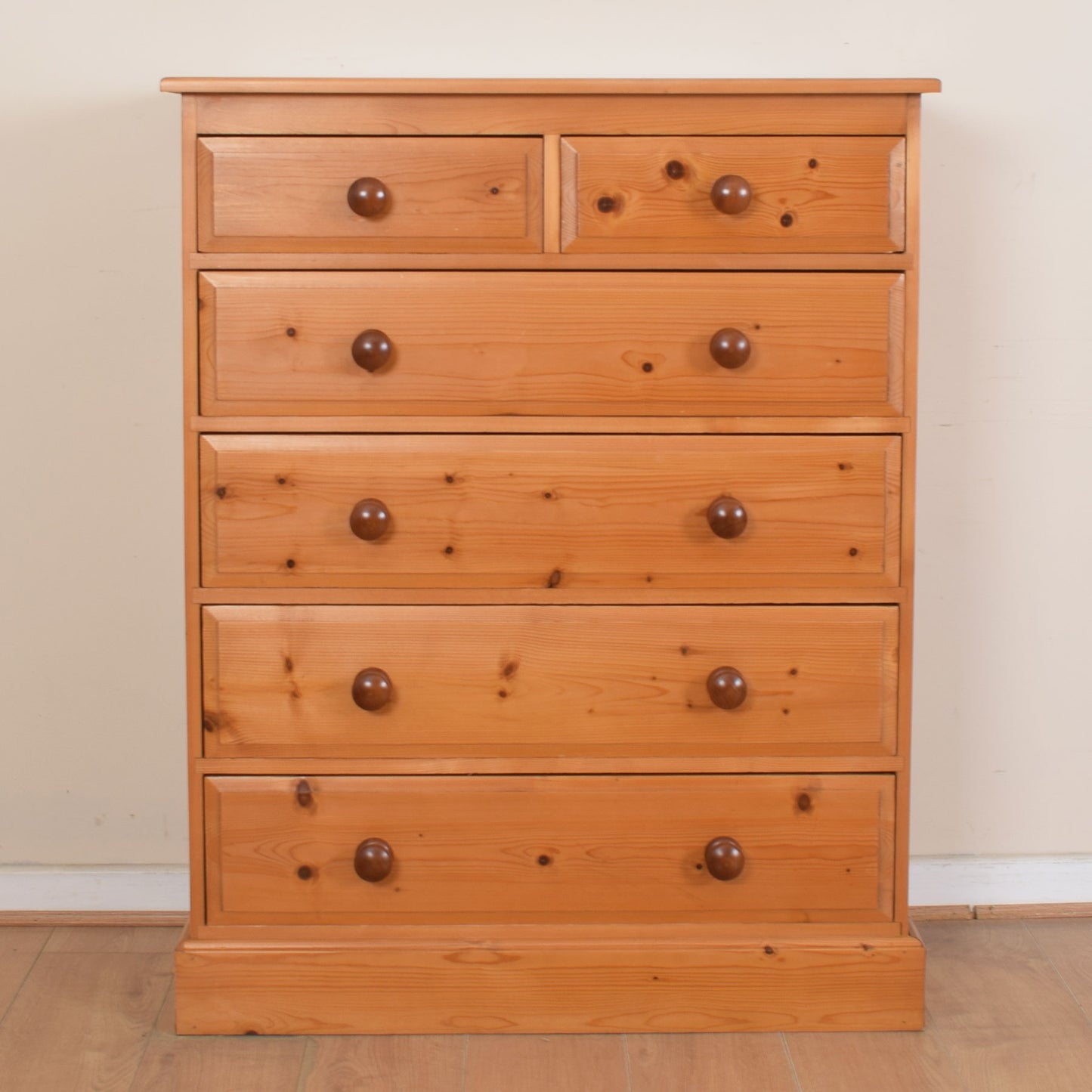 Solid Pine Chest Of Drawers.