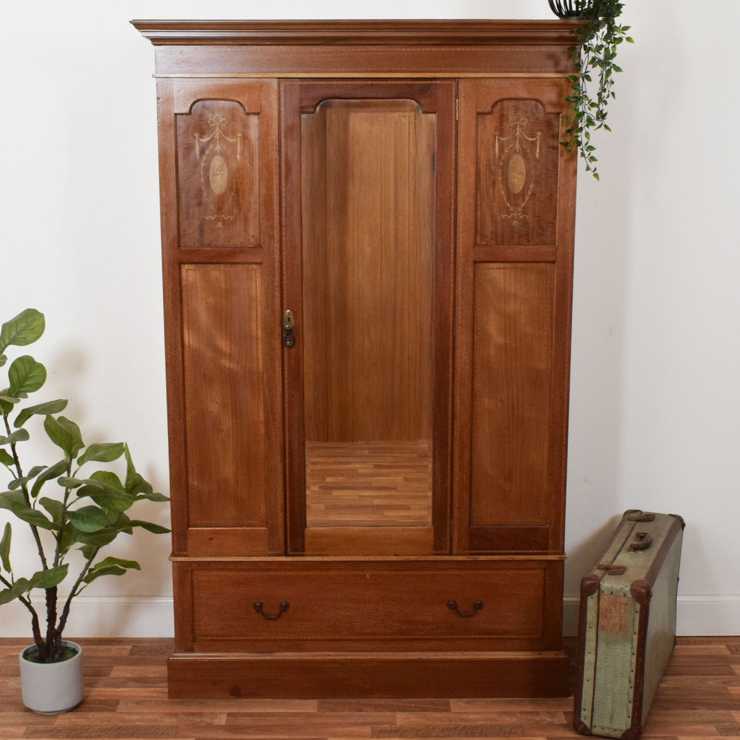 Inlaid Mahogany Hallrobe