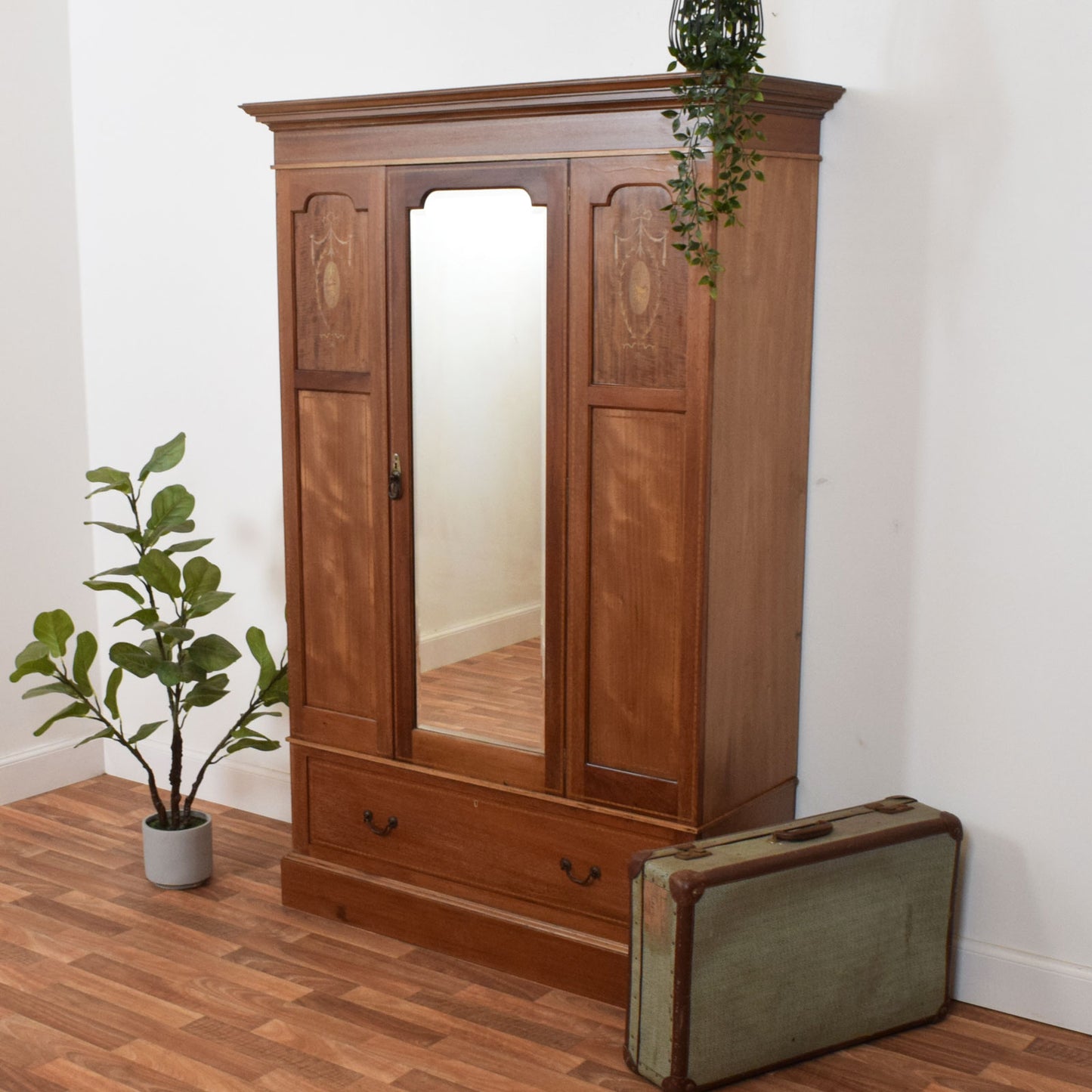 Inlaid Mahogany Hallrobe