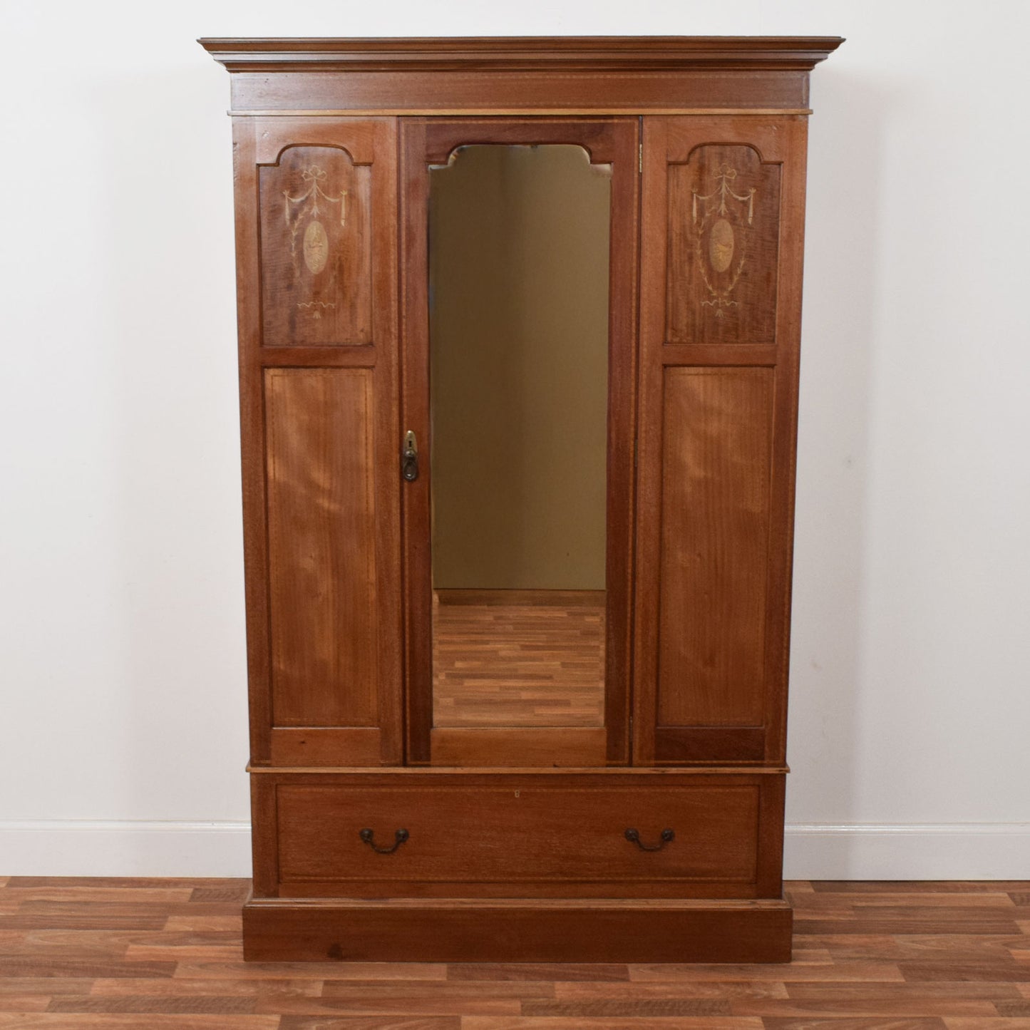 Inlaid Mahogany Hallrobe