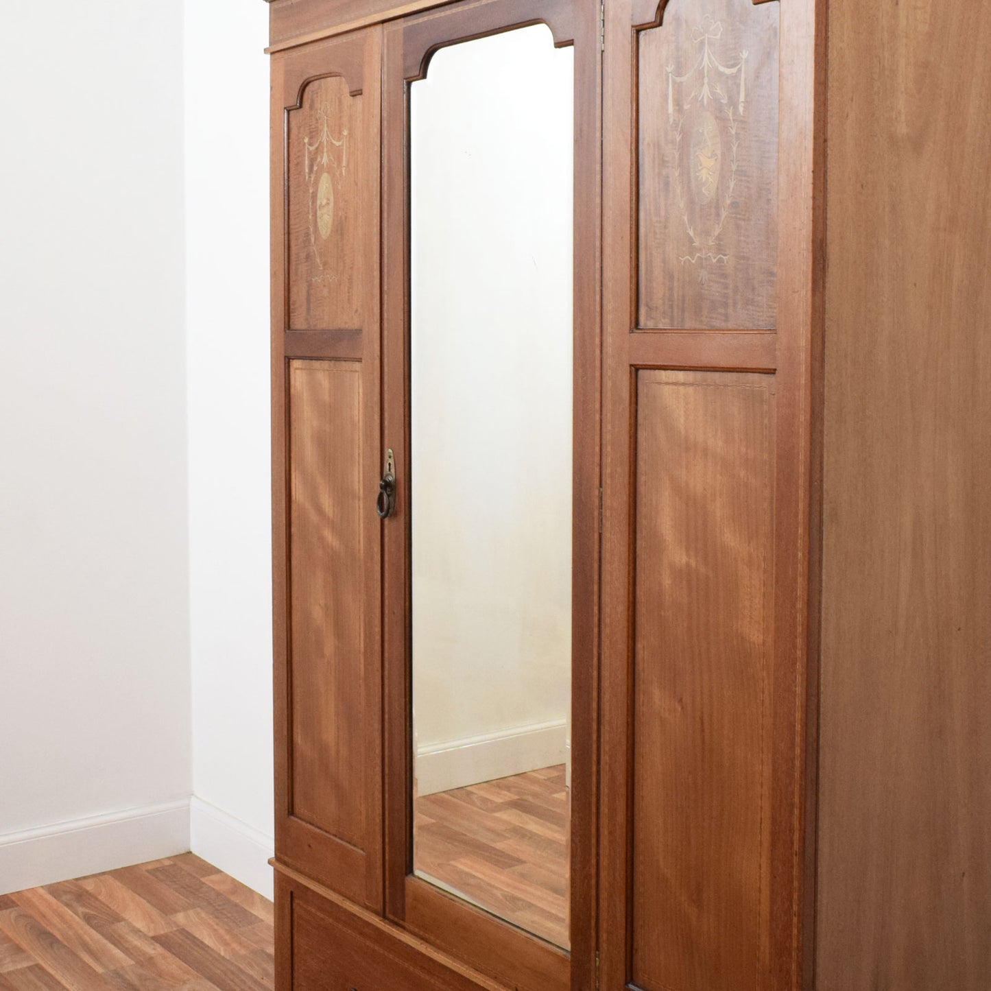 Inlaid Mahogany Hallrobe