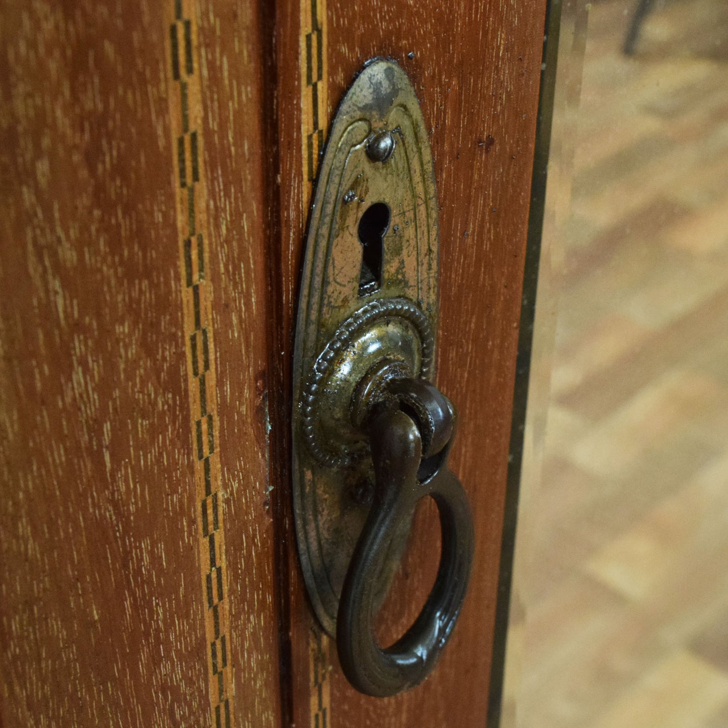Inlaid Mahogany Hallrobe