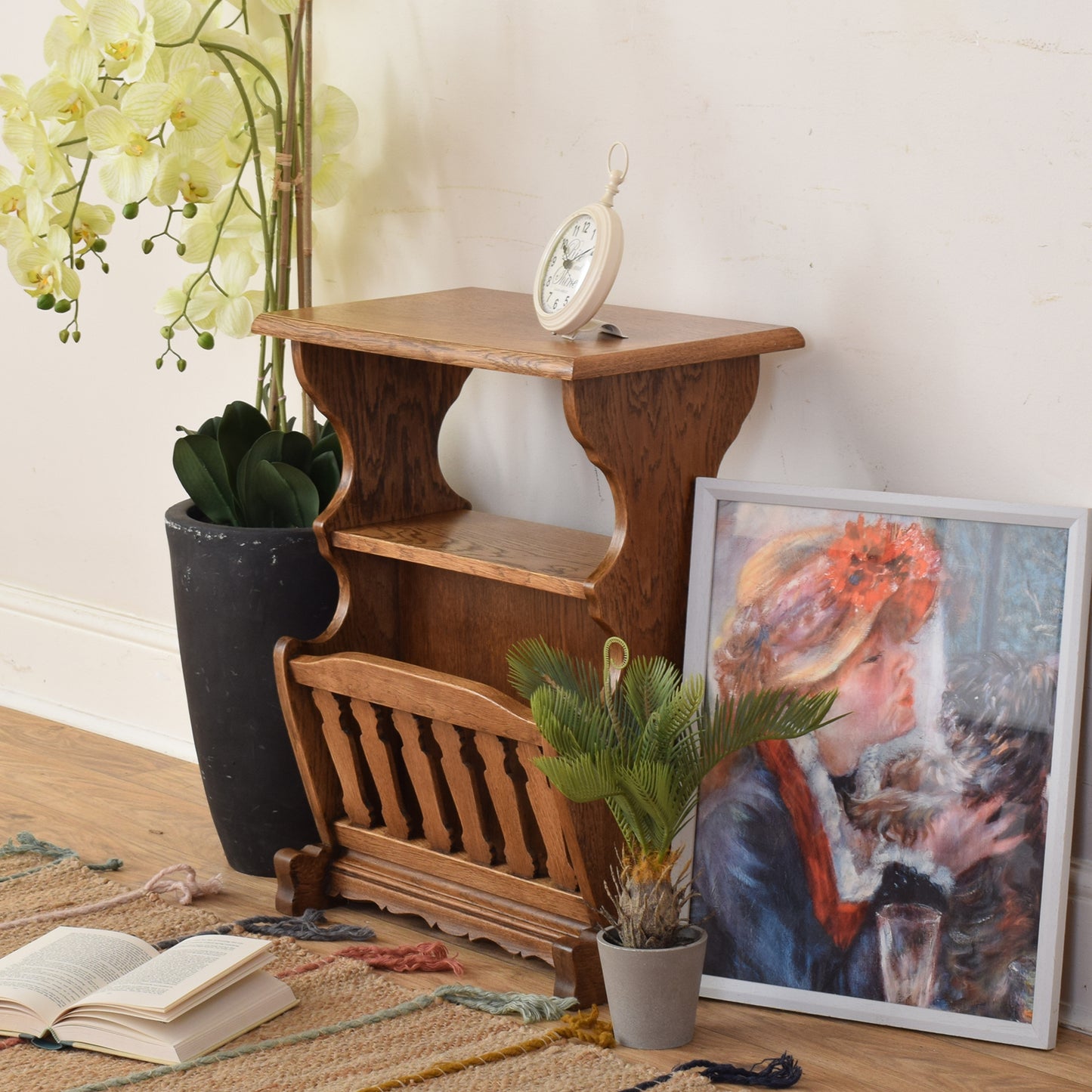 Oak Magazine Rack
