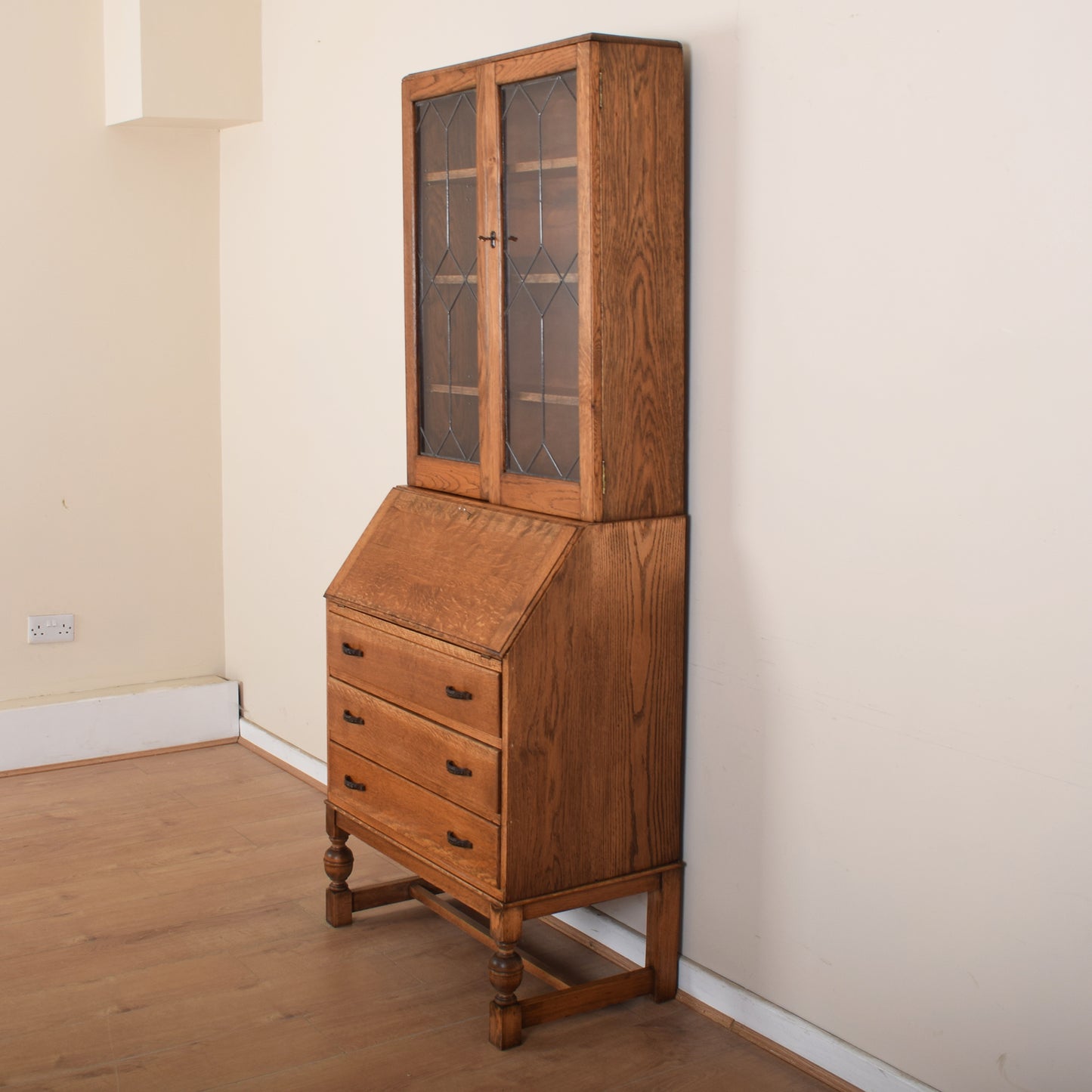 Glazed Bureau Bookcase