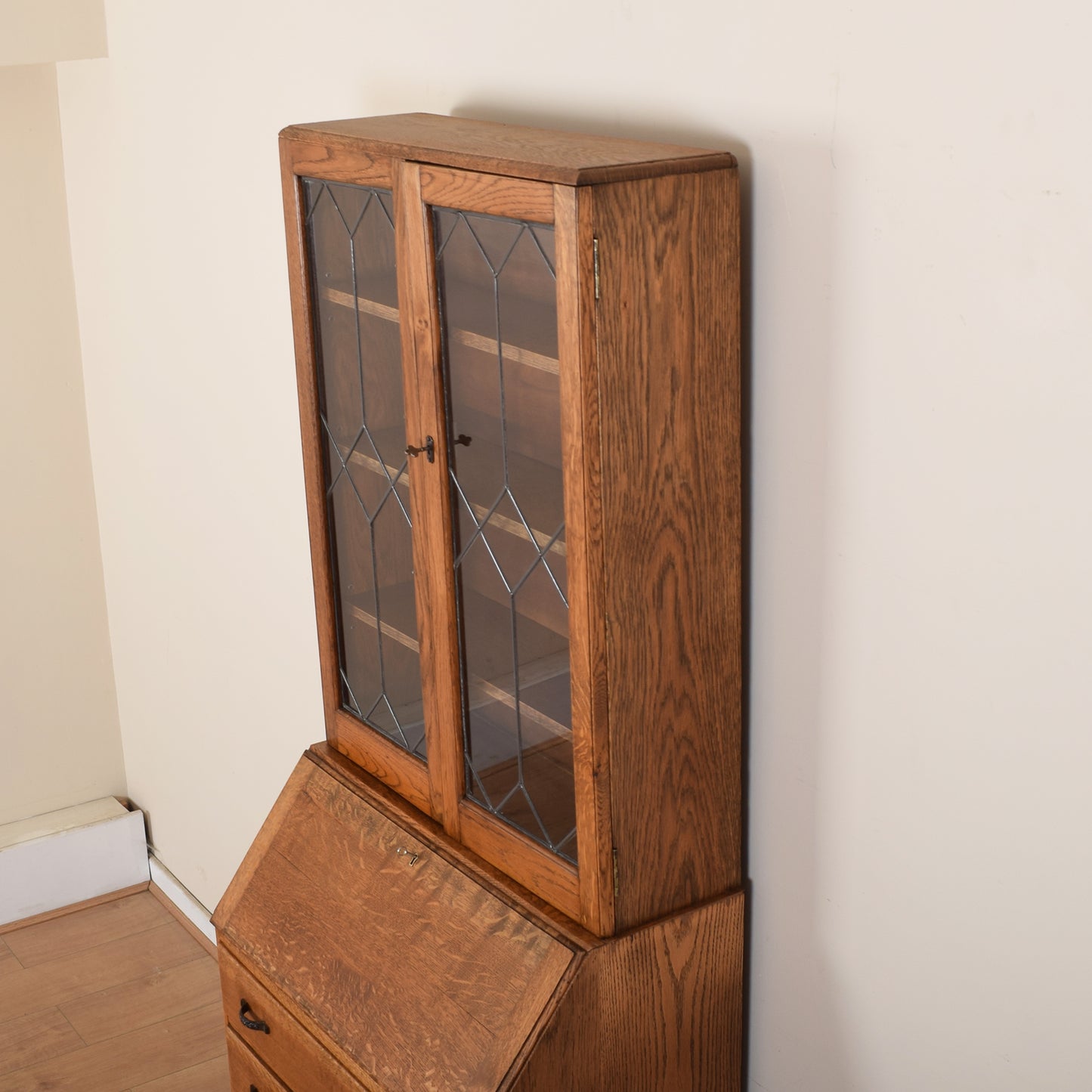 Glazed Bureau Bookcase