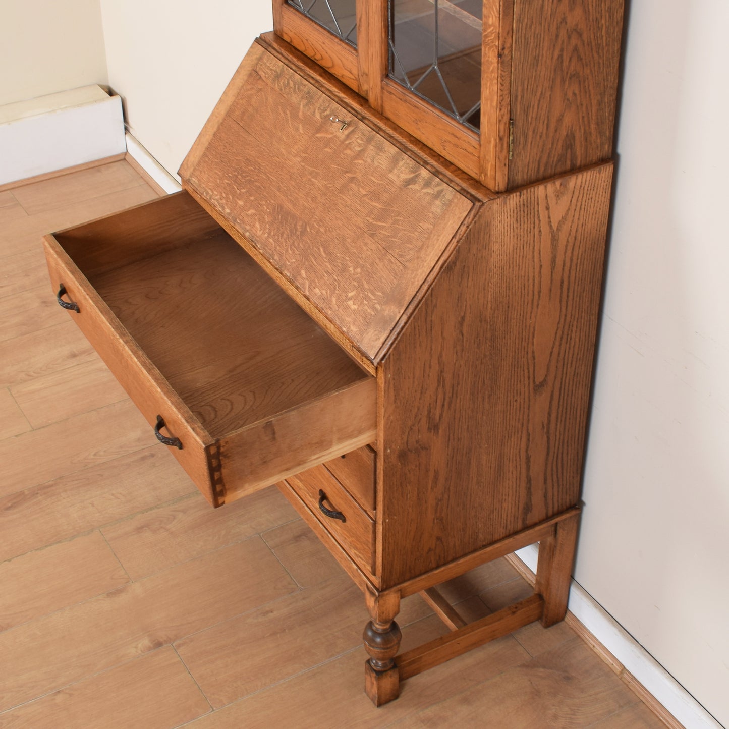 Glazed Bureau Bookcase