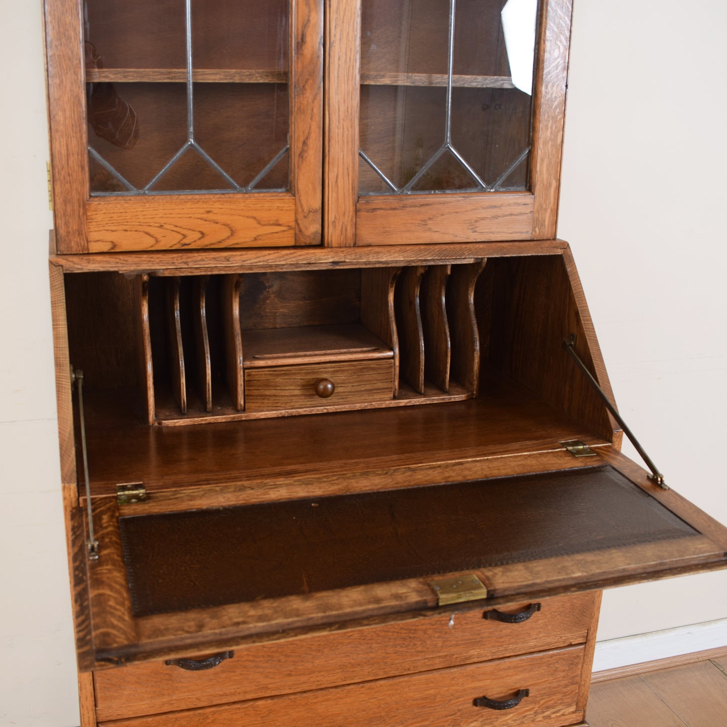 Glazed Bureau Bookcase