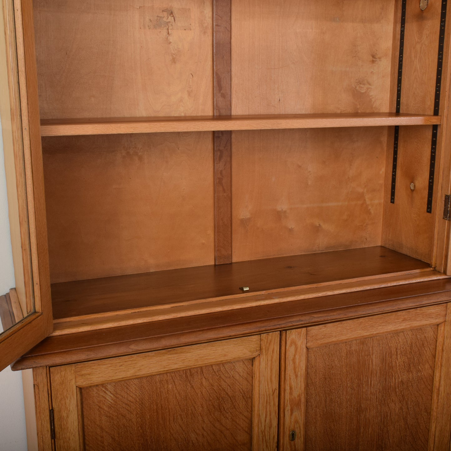 Large Robust Oak Display Cabinet