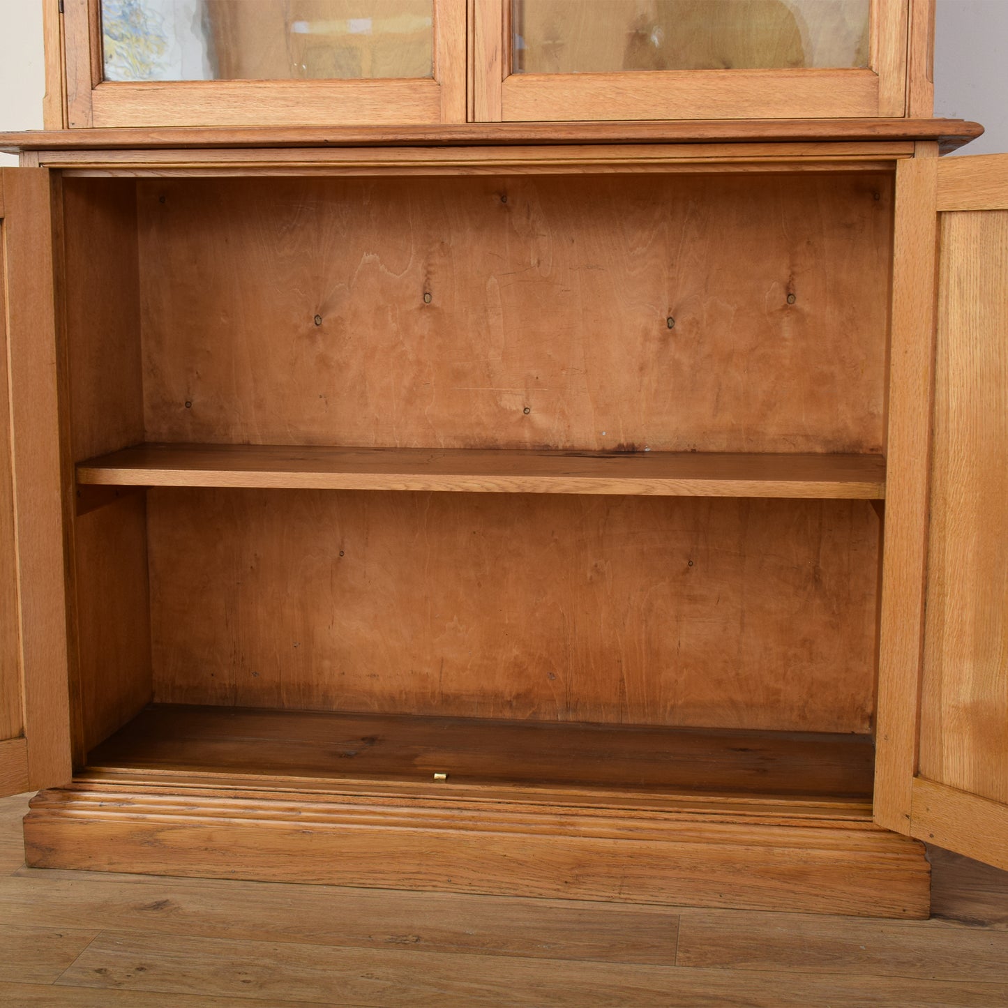 Large Robust Oak Display Cabinet