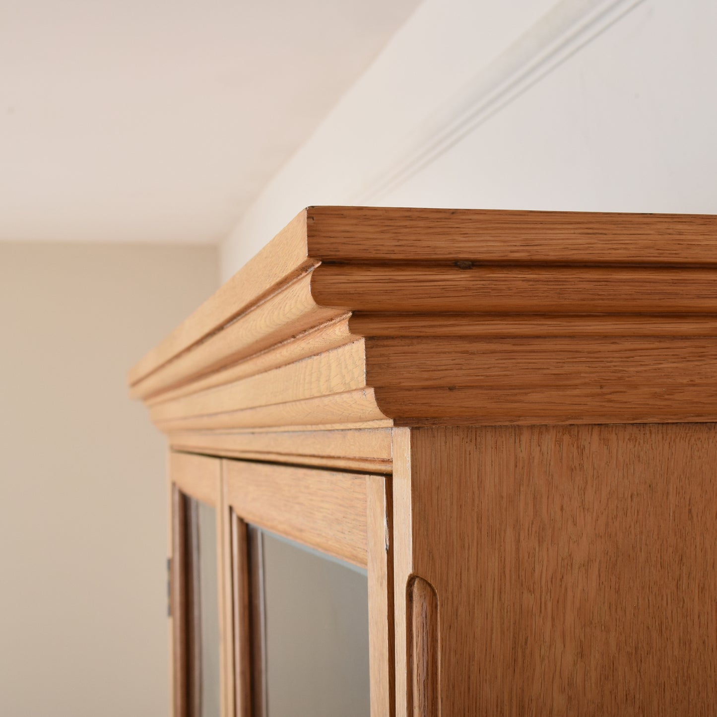 Large Robust Oak Display Cabinet
