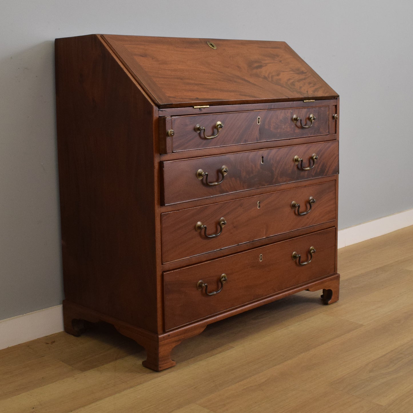 Large Georgian Mahogany Writing Bureau