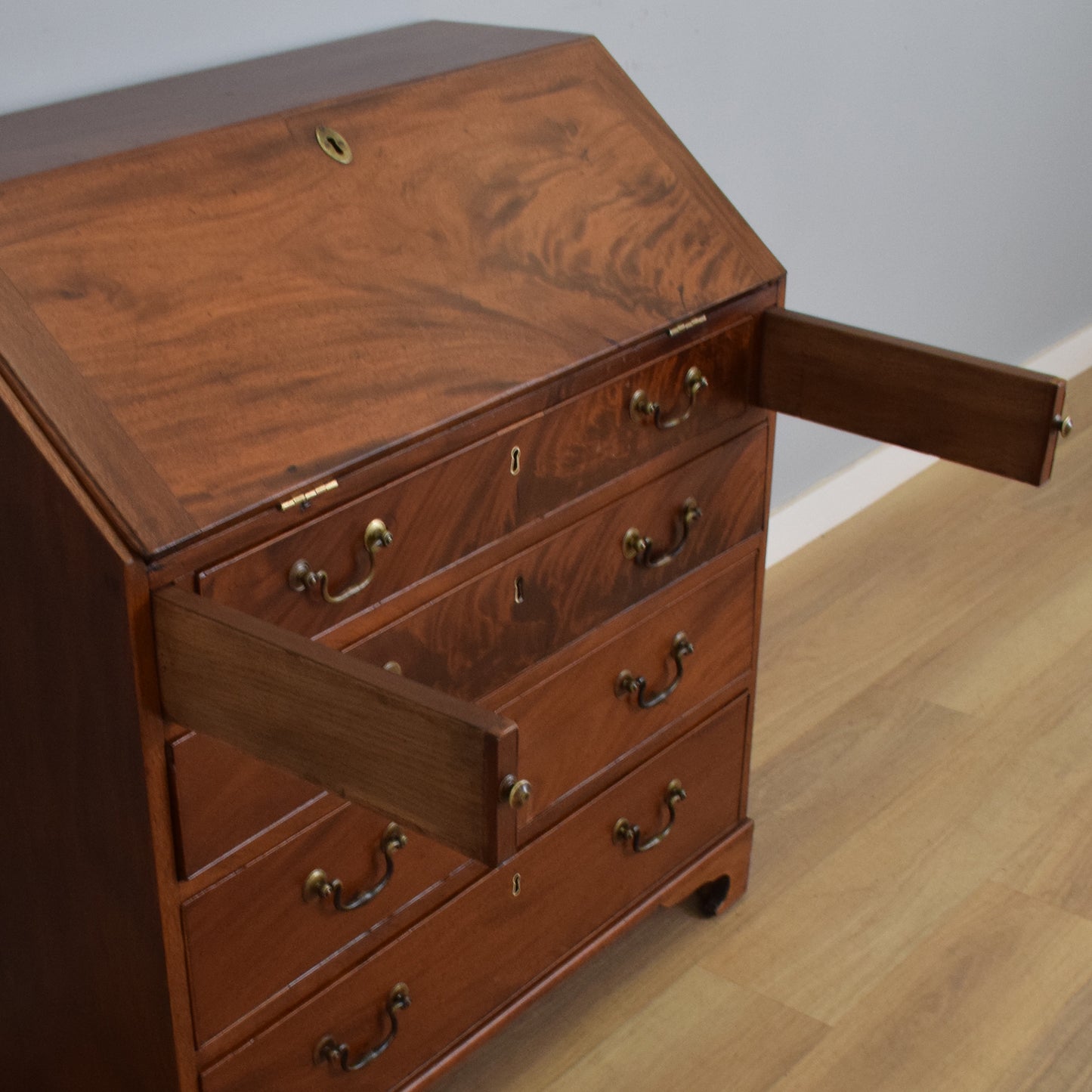 Large Georgian Mahogany Writing Bureau