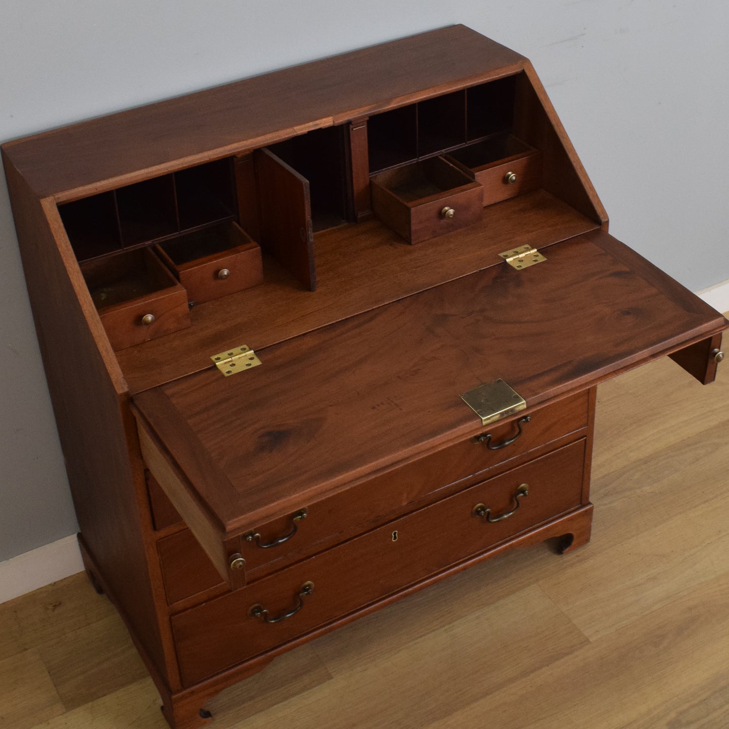 Large Georgian Mahogany Writing Bureau