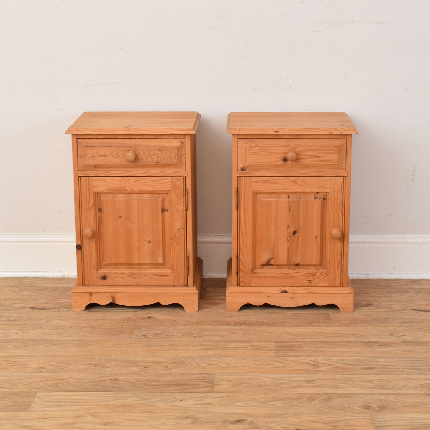 Pair Of Pine Bedsides