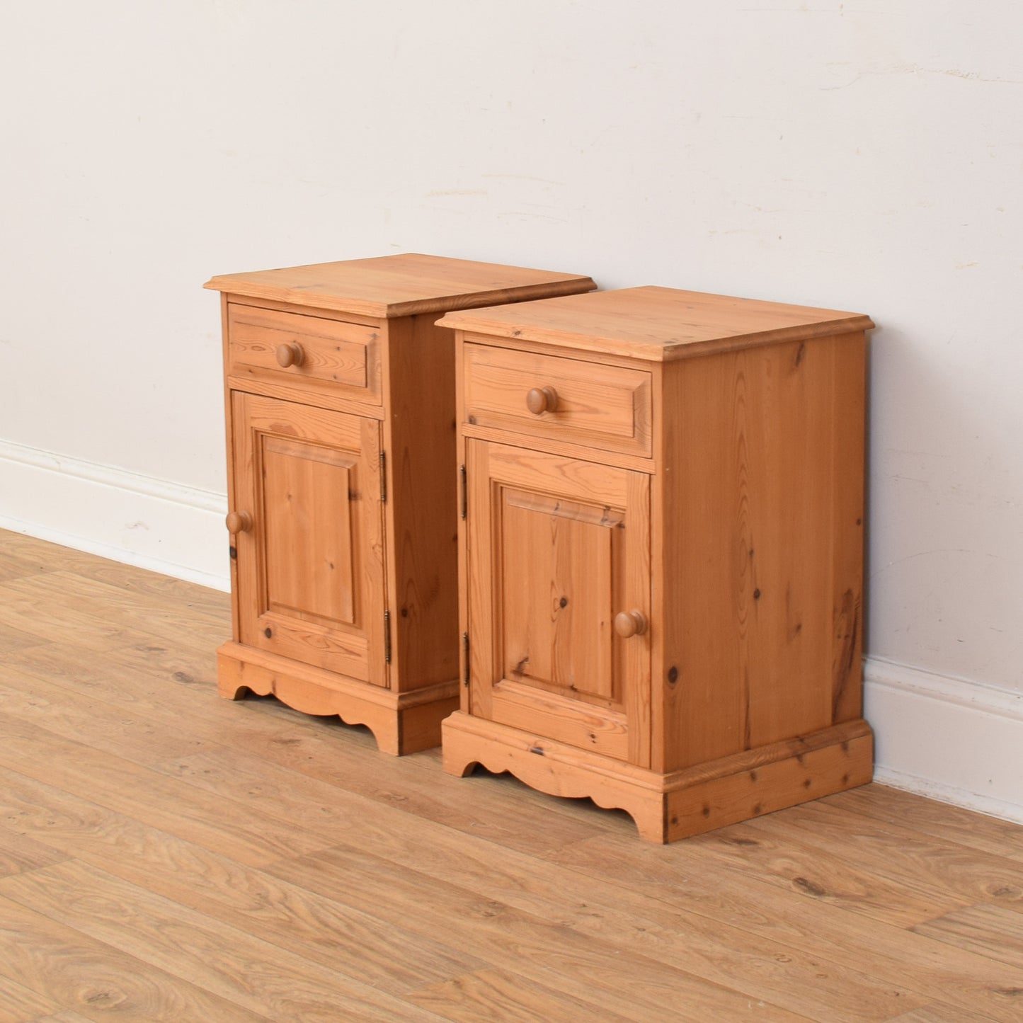 Pair Of Pine Bedsides