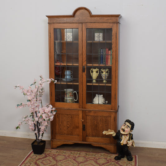 Oak Glazed Bookcase / Display Cabinet