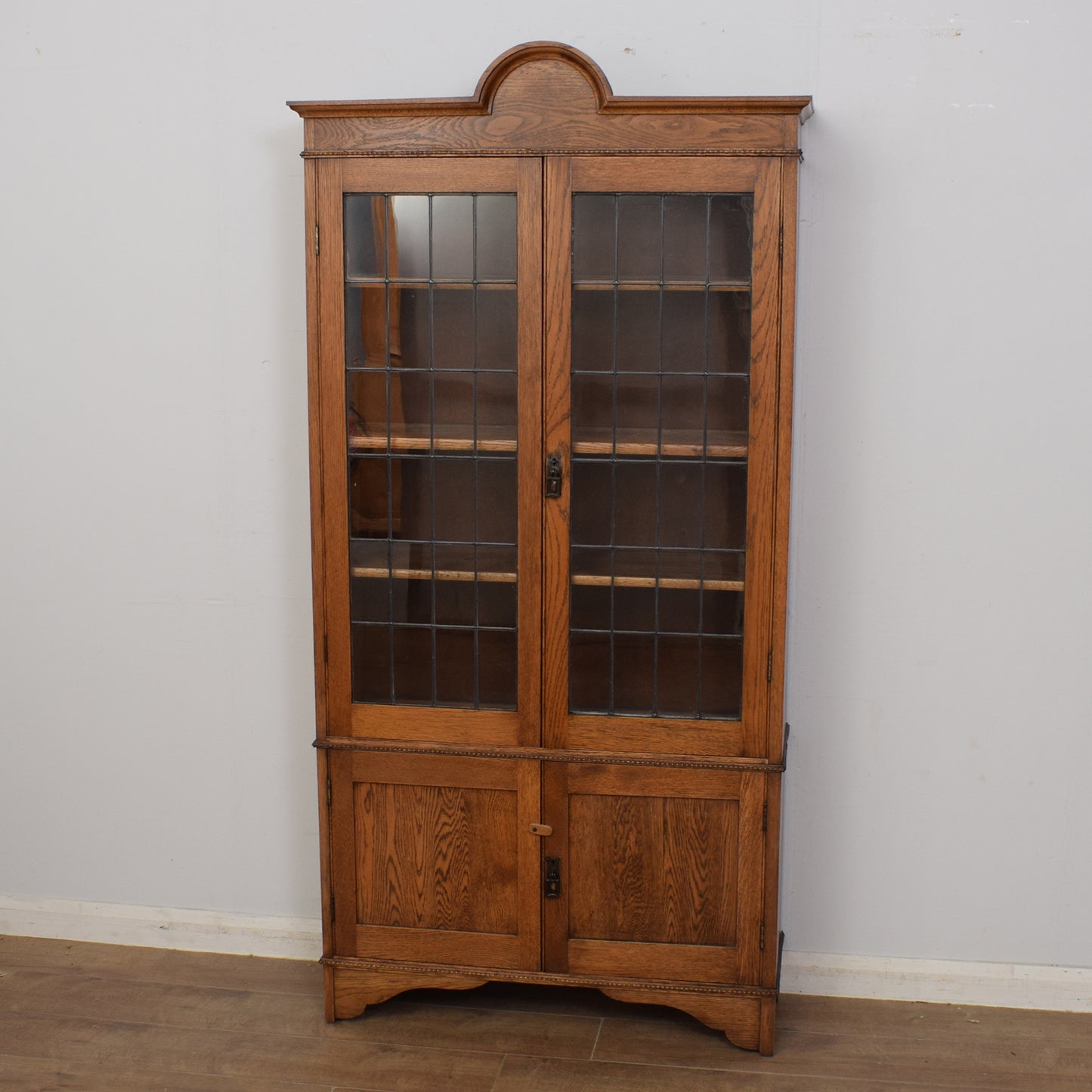 Oak Glazed Bookcase / Display Cabinet