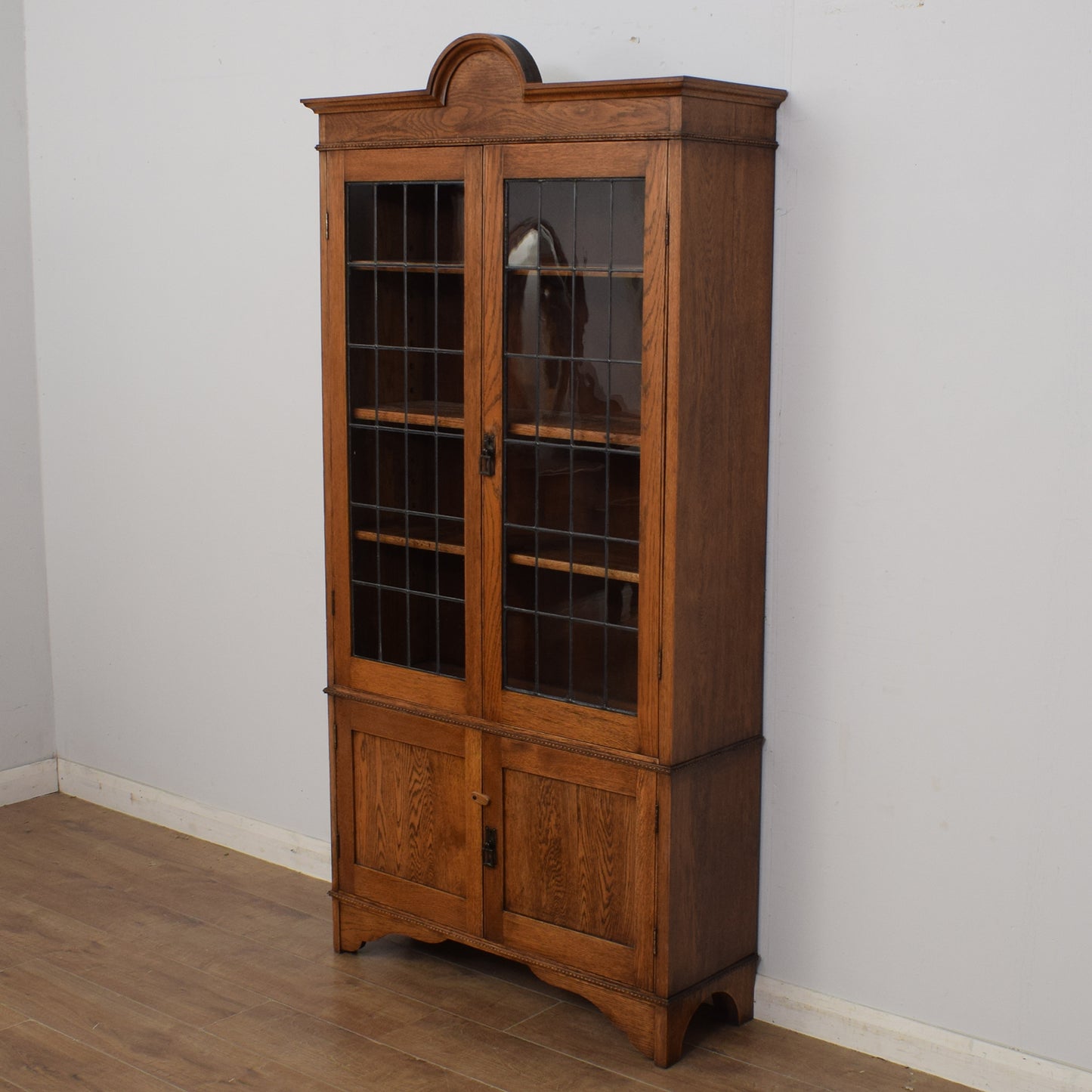 Oak Glazed Bookcase / Display Cabinet