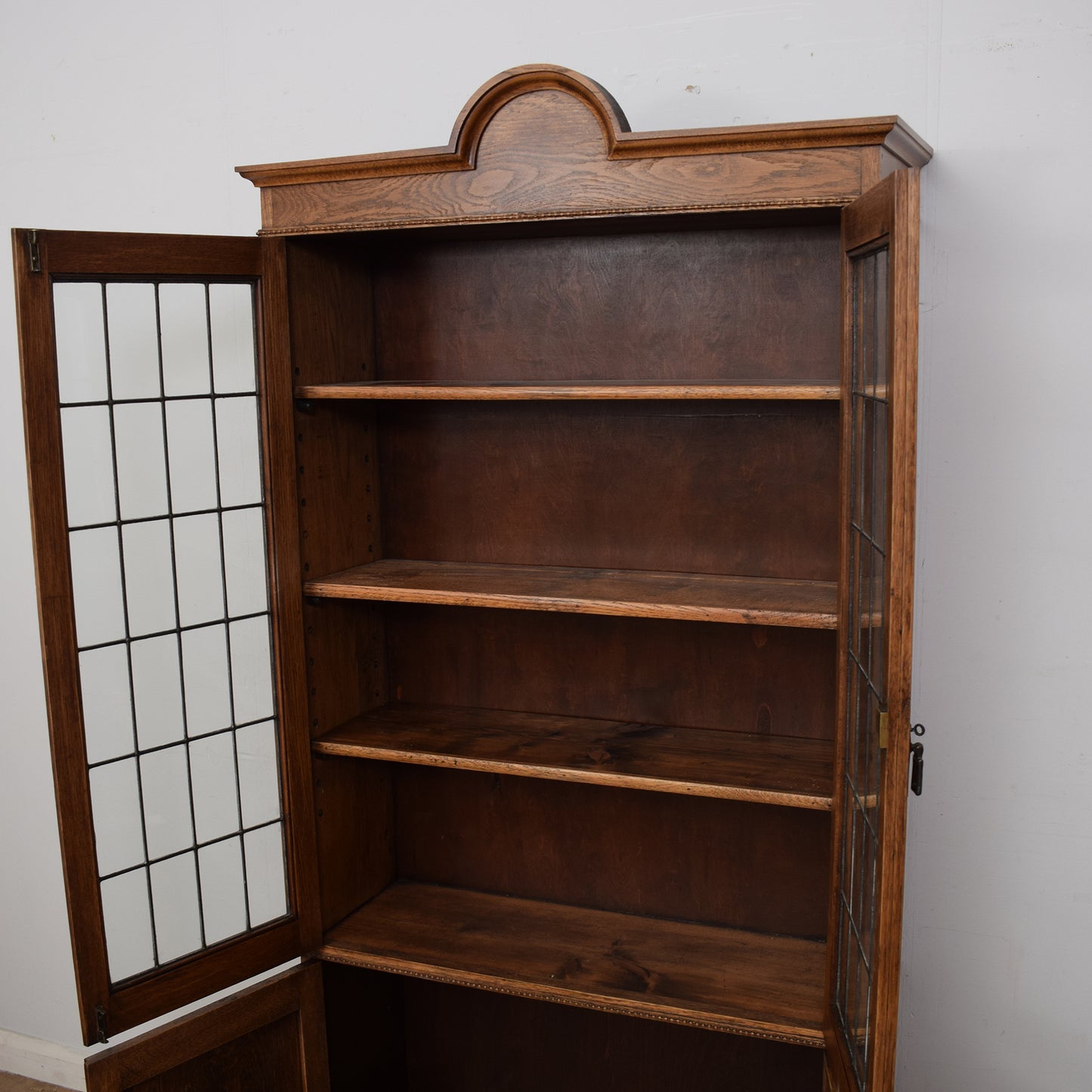 Oak Glazed Bookcase / Display Cabinet