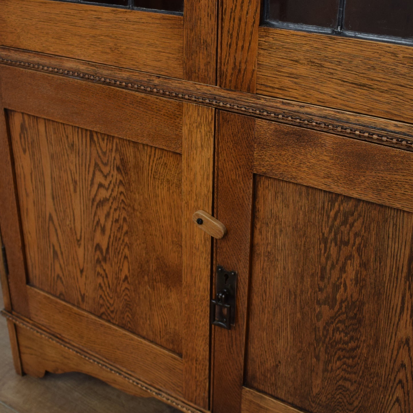 Oak Glazed Bookcase / Display Cabinet