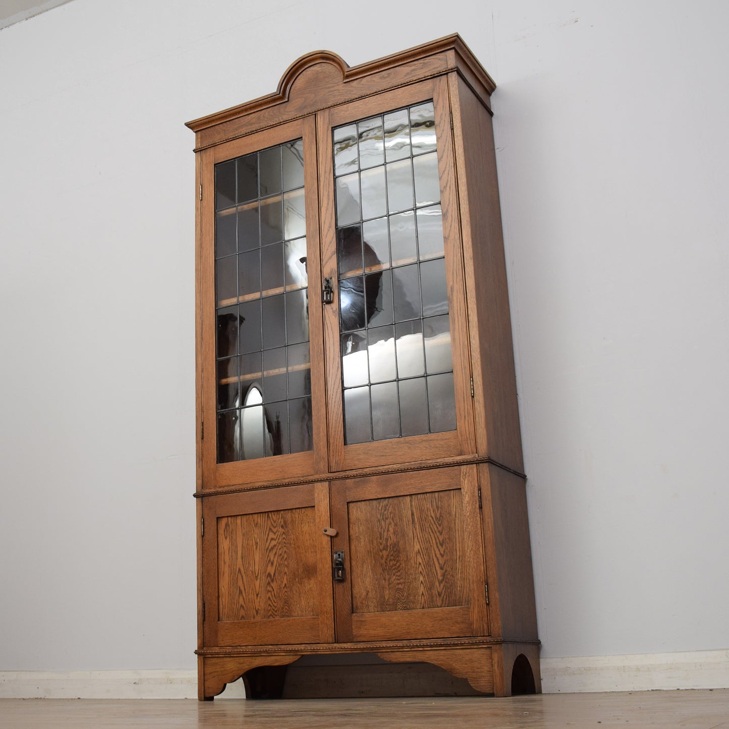 Oak Glazed Bookcase / Display Cabinet