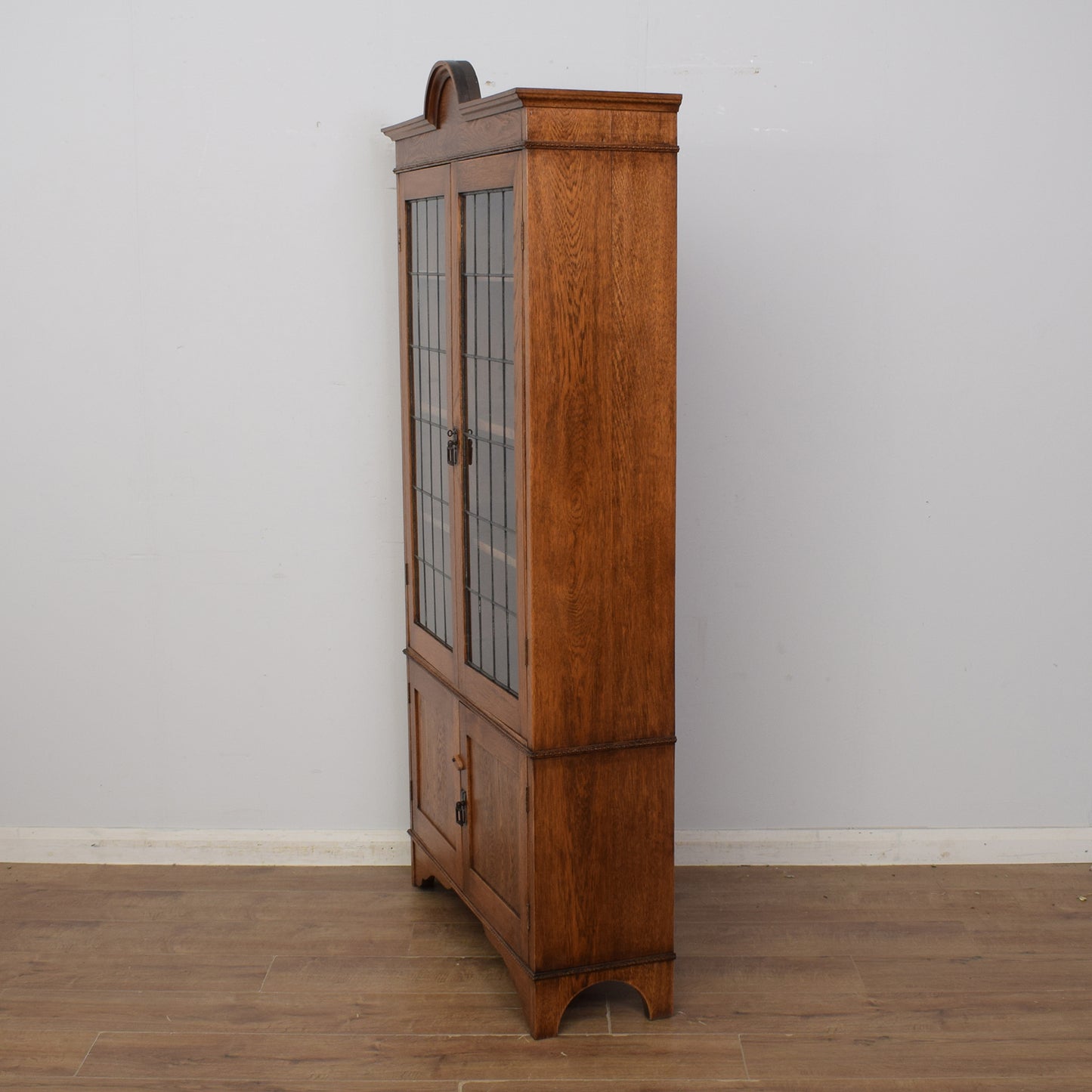 Oak Glazed Bookcase / Display Cabinet