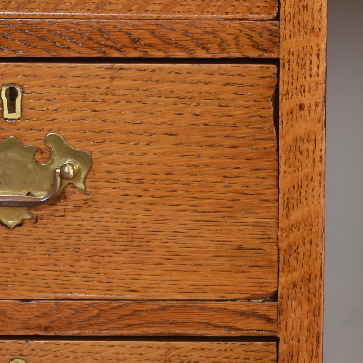 Oak Leathertop Pedastal Desk
