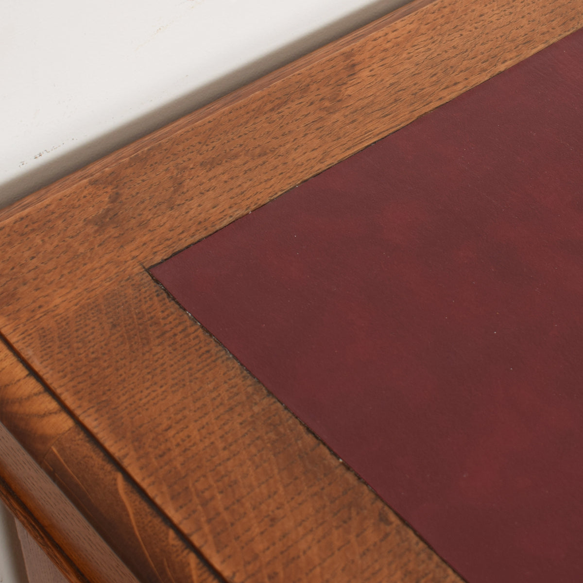 Oak Leathertop Pedastal Desk