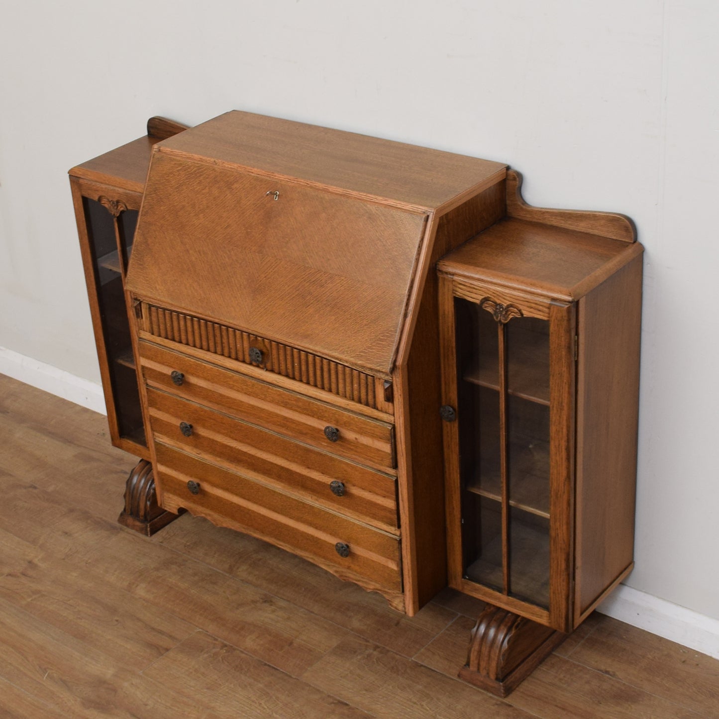 Restored Art Deco Style Side-by-Side Bureau Bookcase