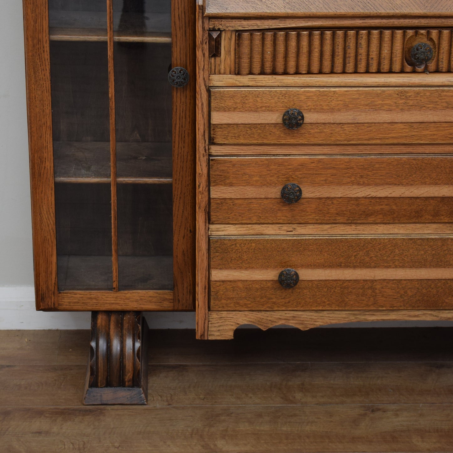 Restored Art Deco Style Side-by-Side Bureau Bookcase