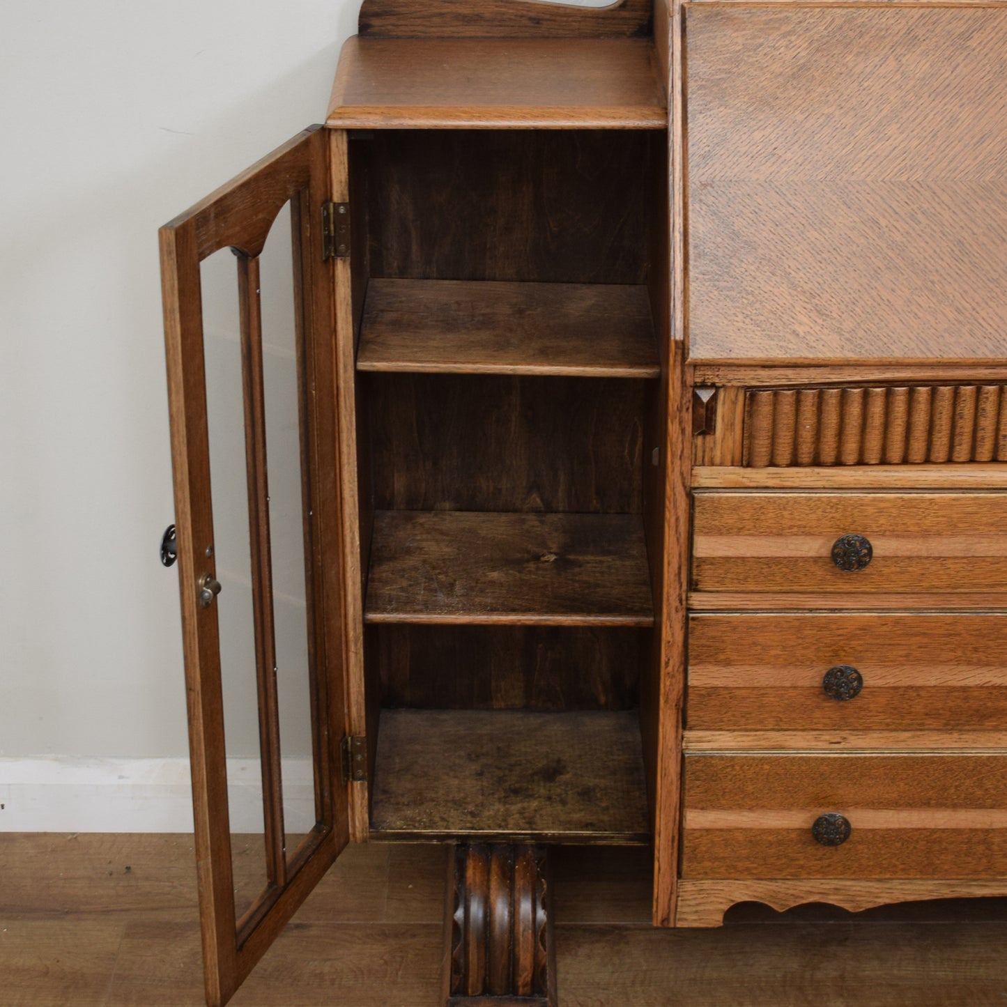 Restored Art Deco Style Side-by-Side Bureau Bookcase