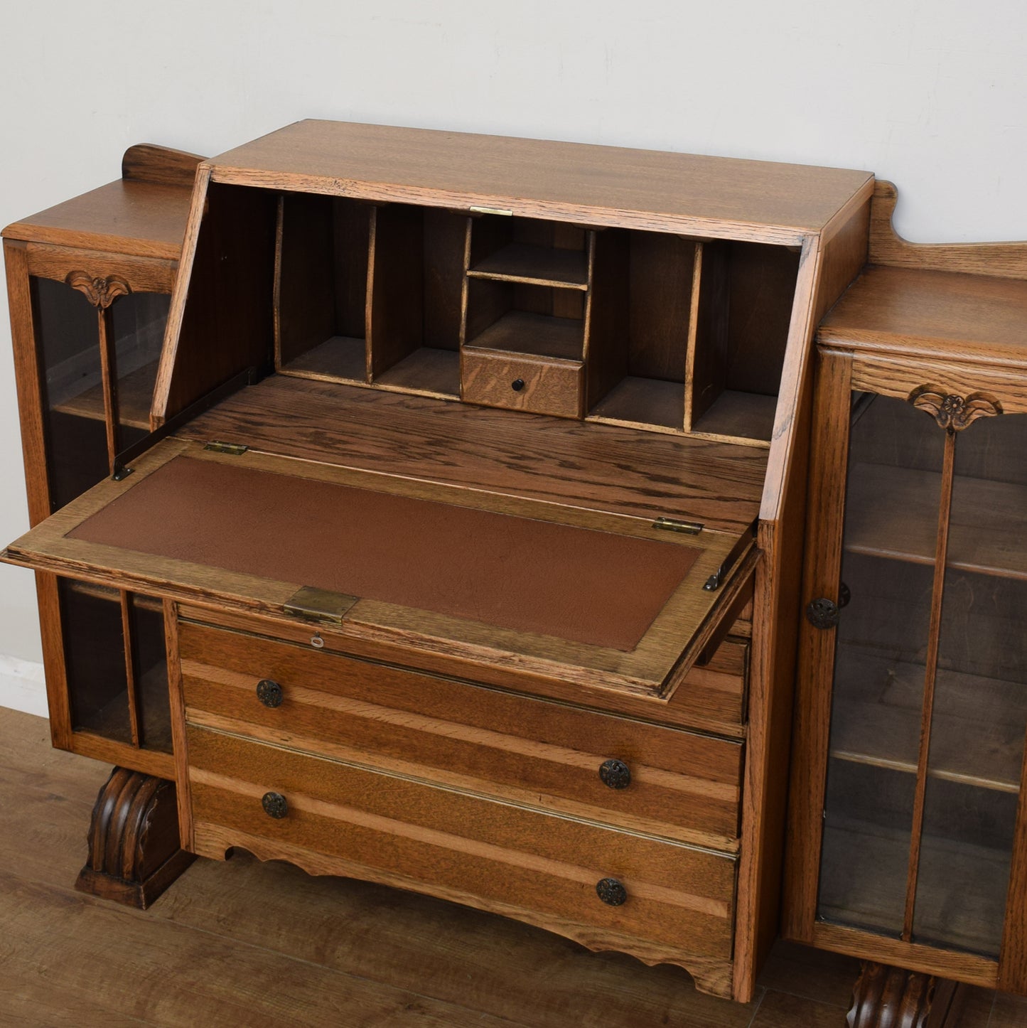 Restored Art Deco Style Side-by-Side Bureau Bookcase