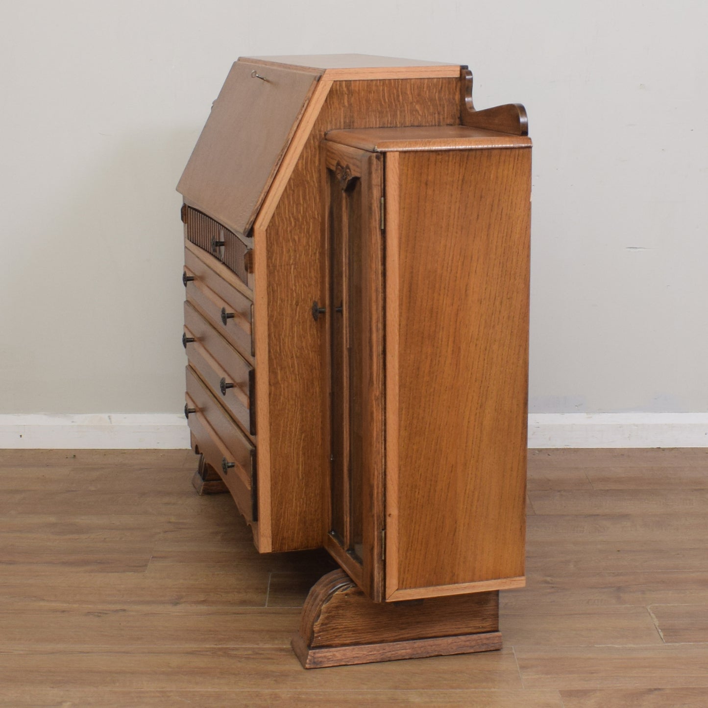 Restored Art Deco Style Side-by-Side Bureau Bookcase