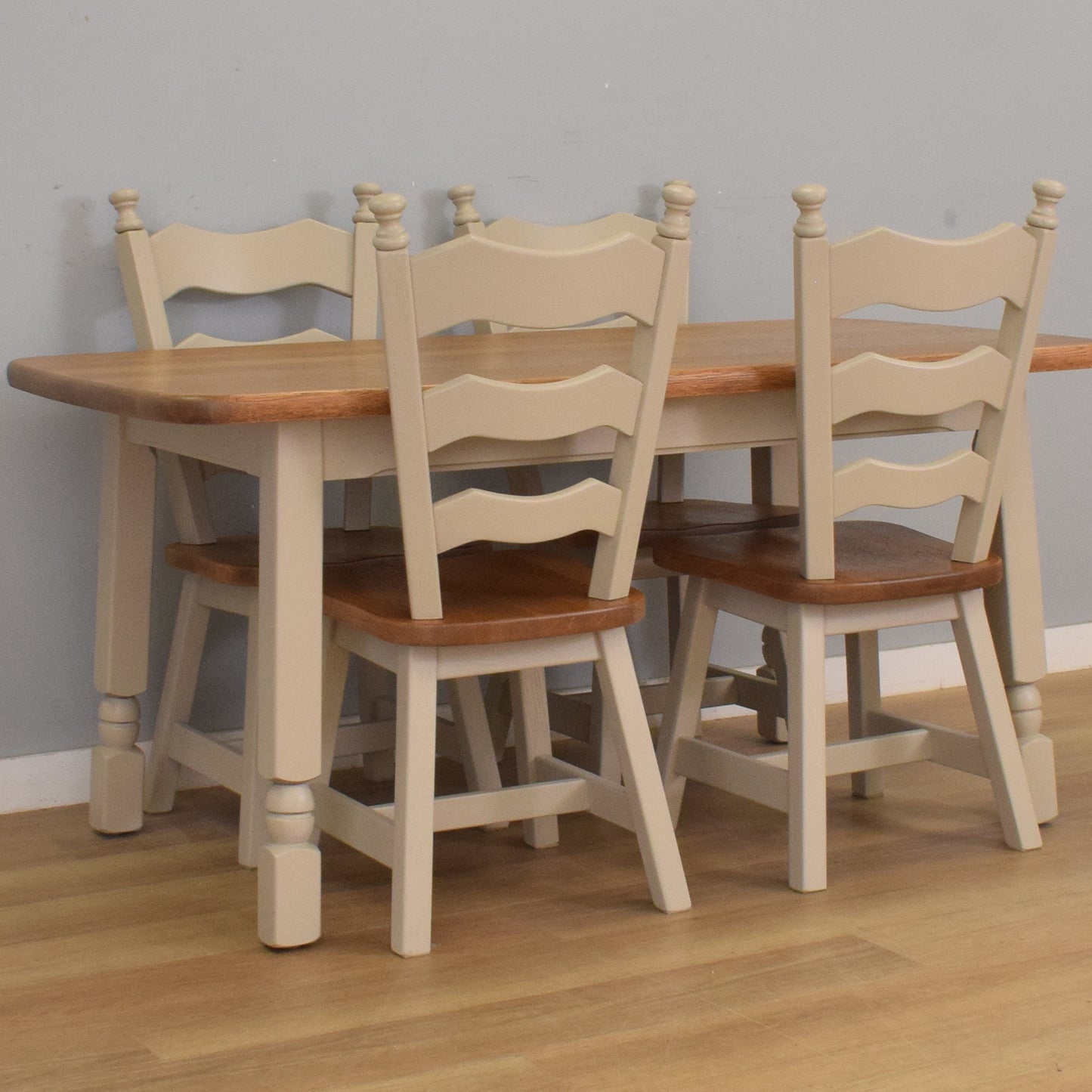 Painted Table and Four Chairs